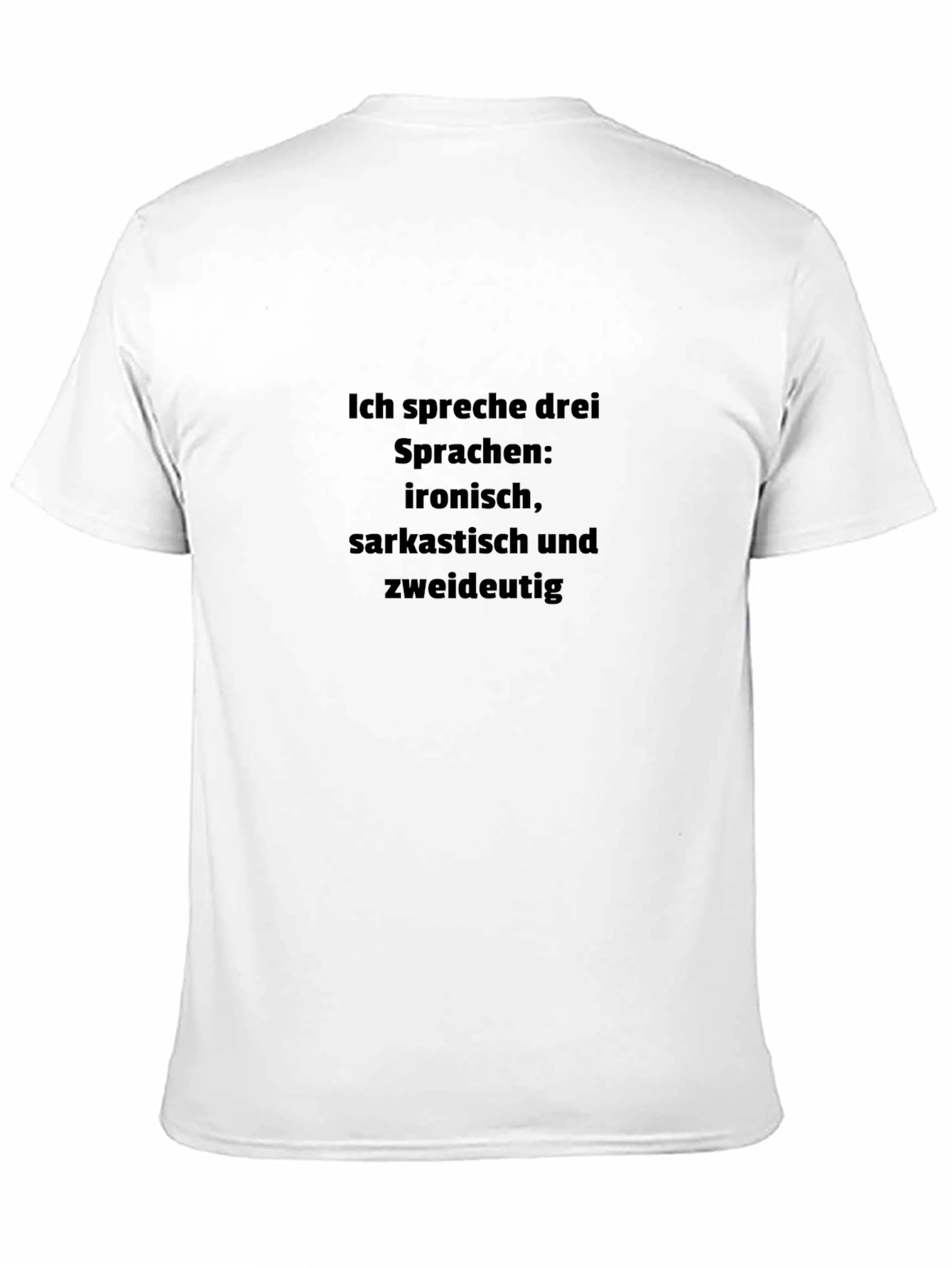 Black Ich Spreche Drei Sprachen Men's Black T-Shirt view 11