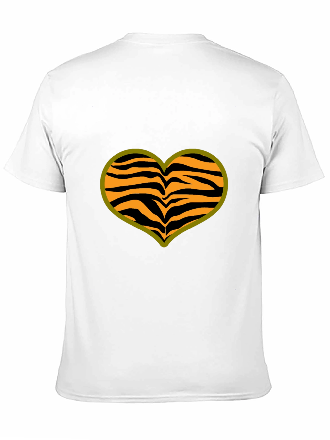 Black Tiger Stripe Heart T-Shirt - Black view 11