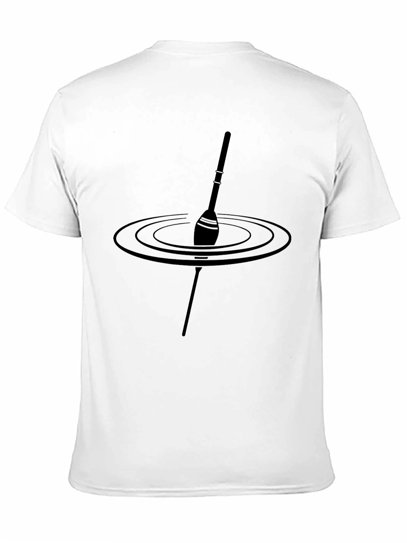 Black Fishing Bobber Graphic Tee - Black Cotton T-Shirt view 11