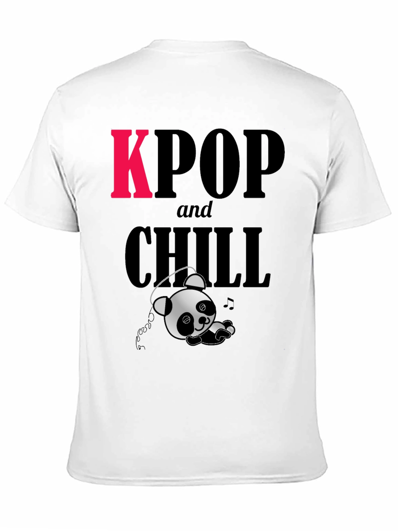 Black KPOP and Chill Panda Graphic Tee view 11