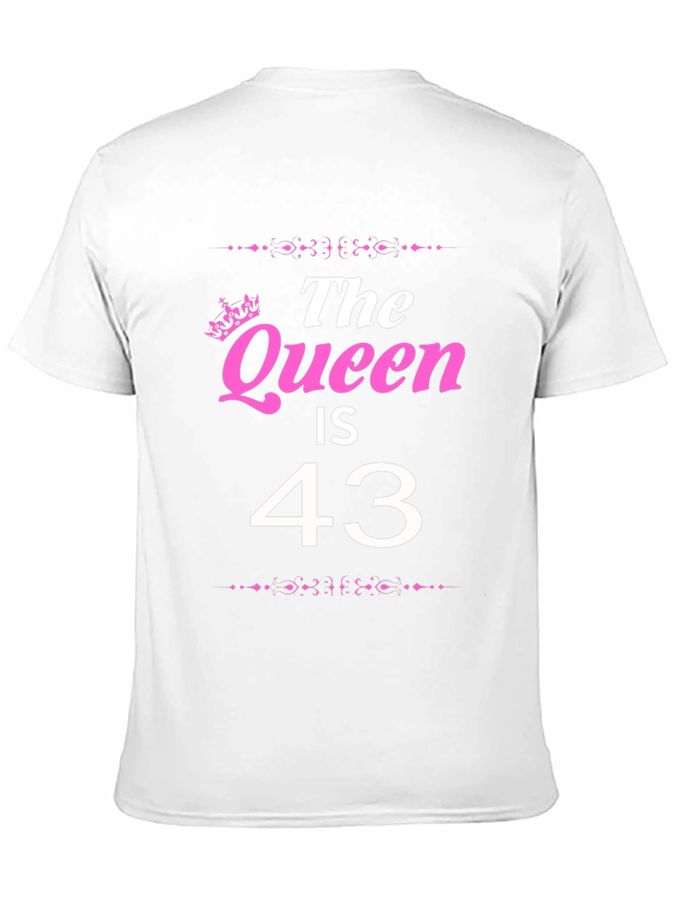 Black The Queen is 43 - Birthday T-Shirt view 11