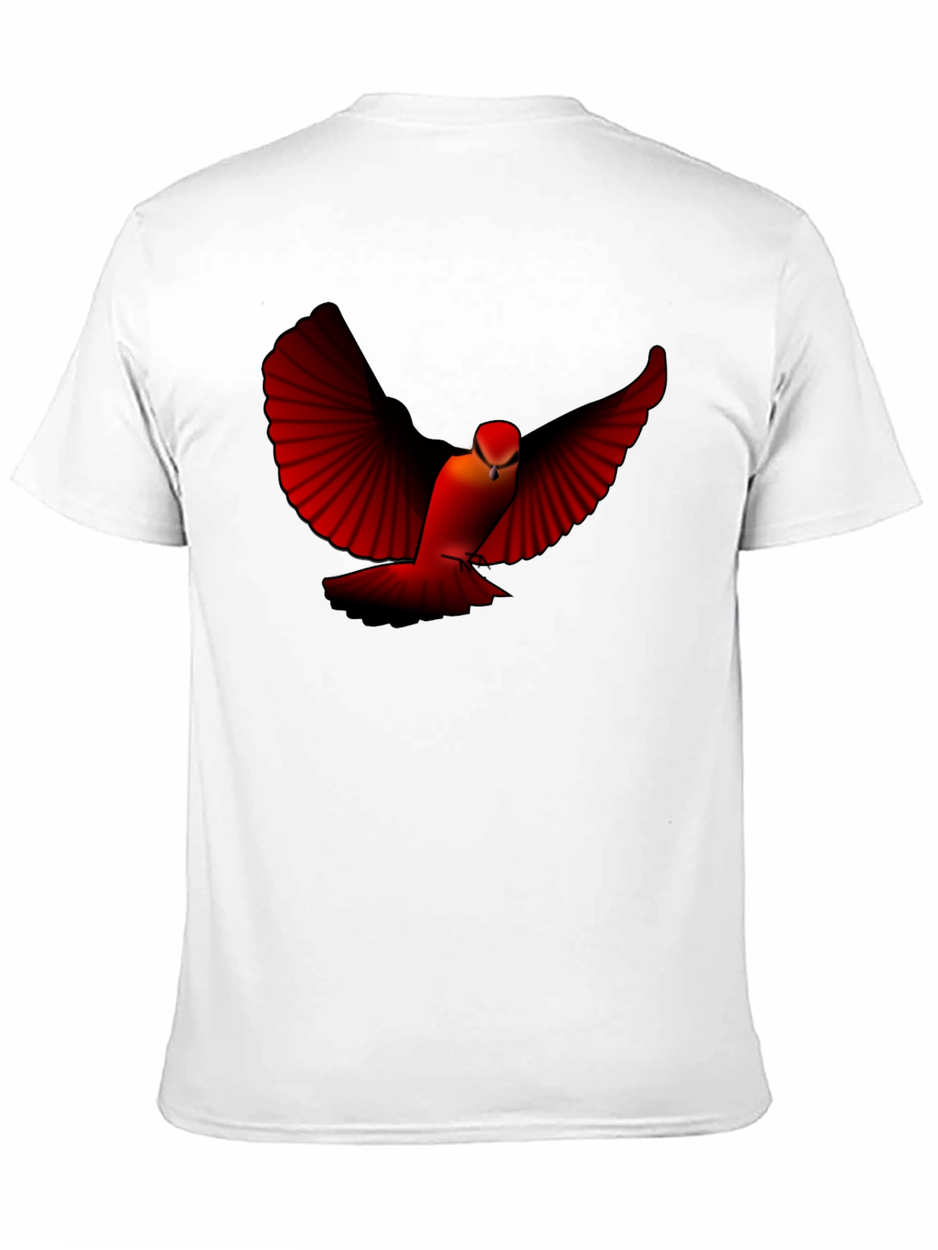 Black Red Bird Graphic Tee - Black Cotton Blend view 11