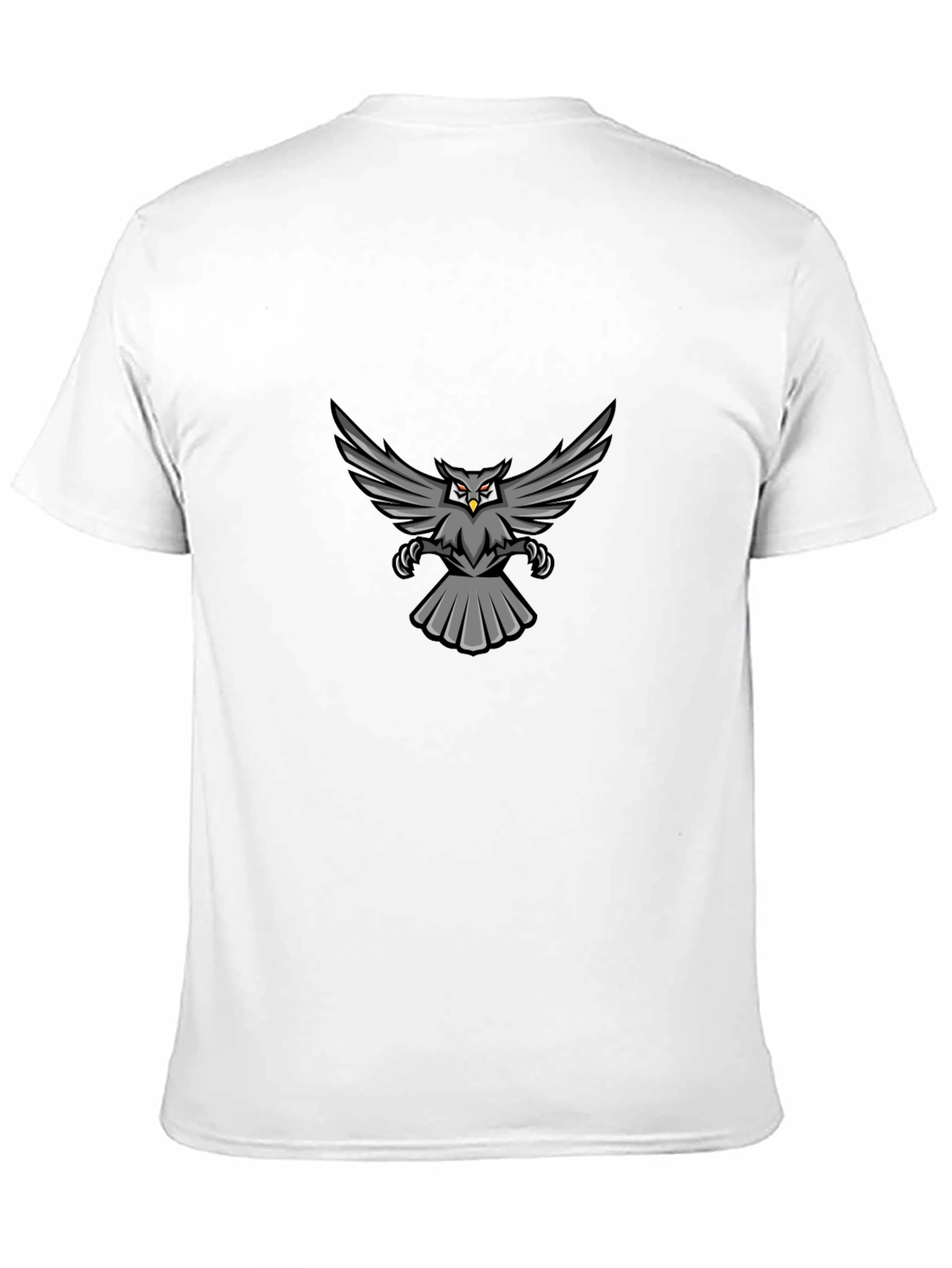 Black Owl Graphic Print Black T-Shirt view 11