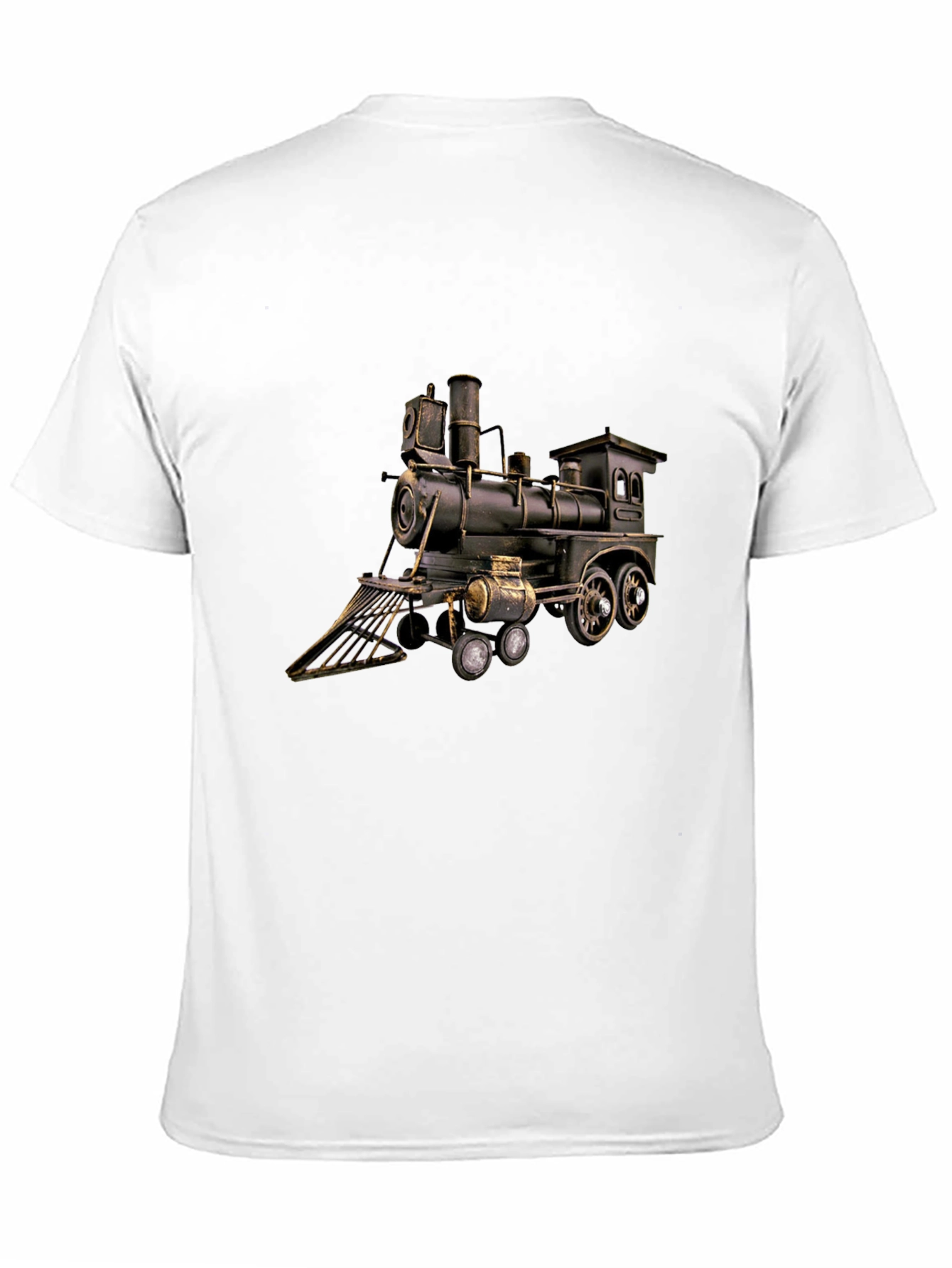Black Train Locomotive Graphic T-Shirt - Black view 11