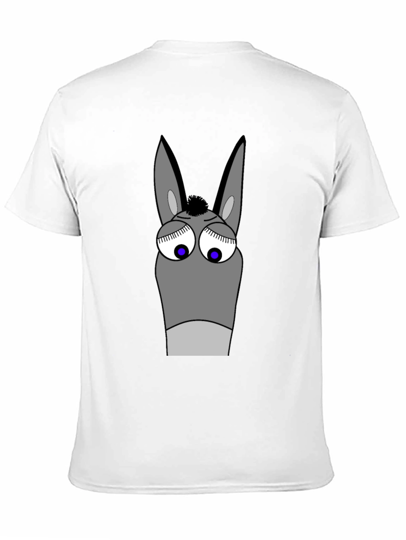 Black Funny Donkey Cartoon Graphic T-Shirt - Black view 11