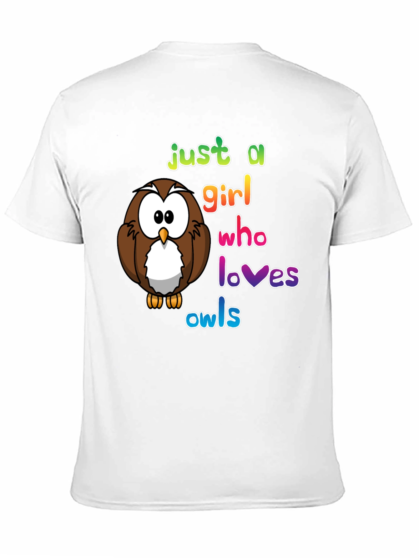 Black Just A Girl Who Loves Owls T-Shirt, Cute Owl Lover Tee view 11