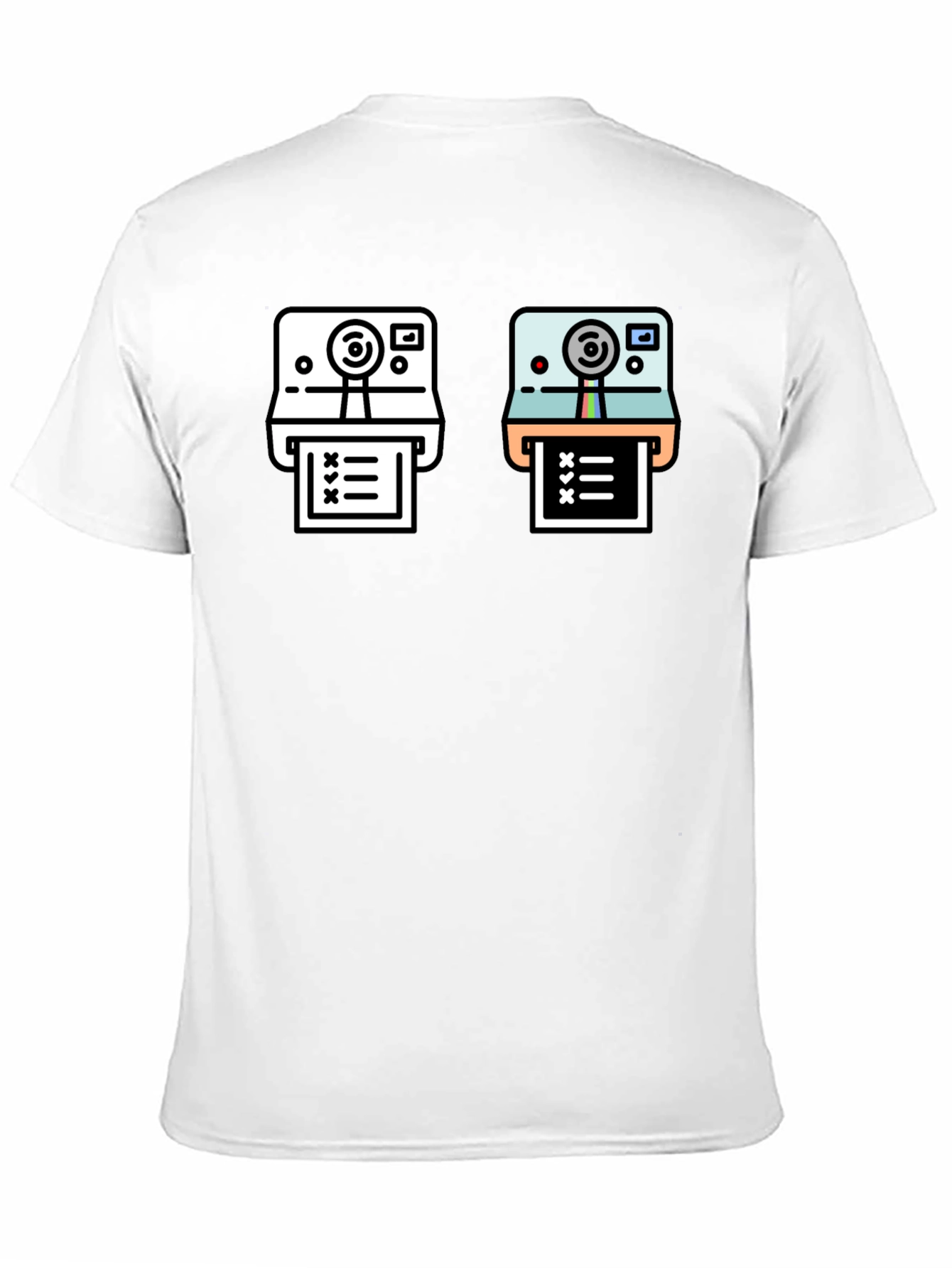 Black Retro Camera Print Black T-Shirt view 11