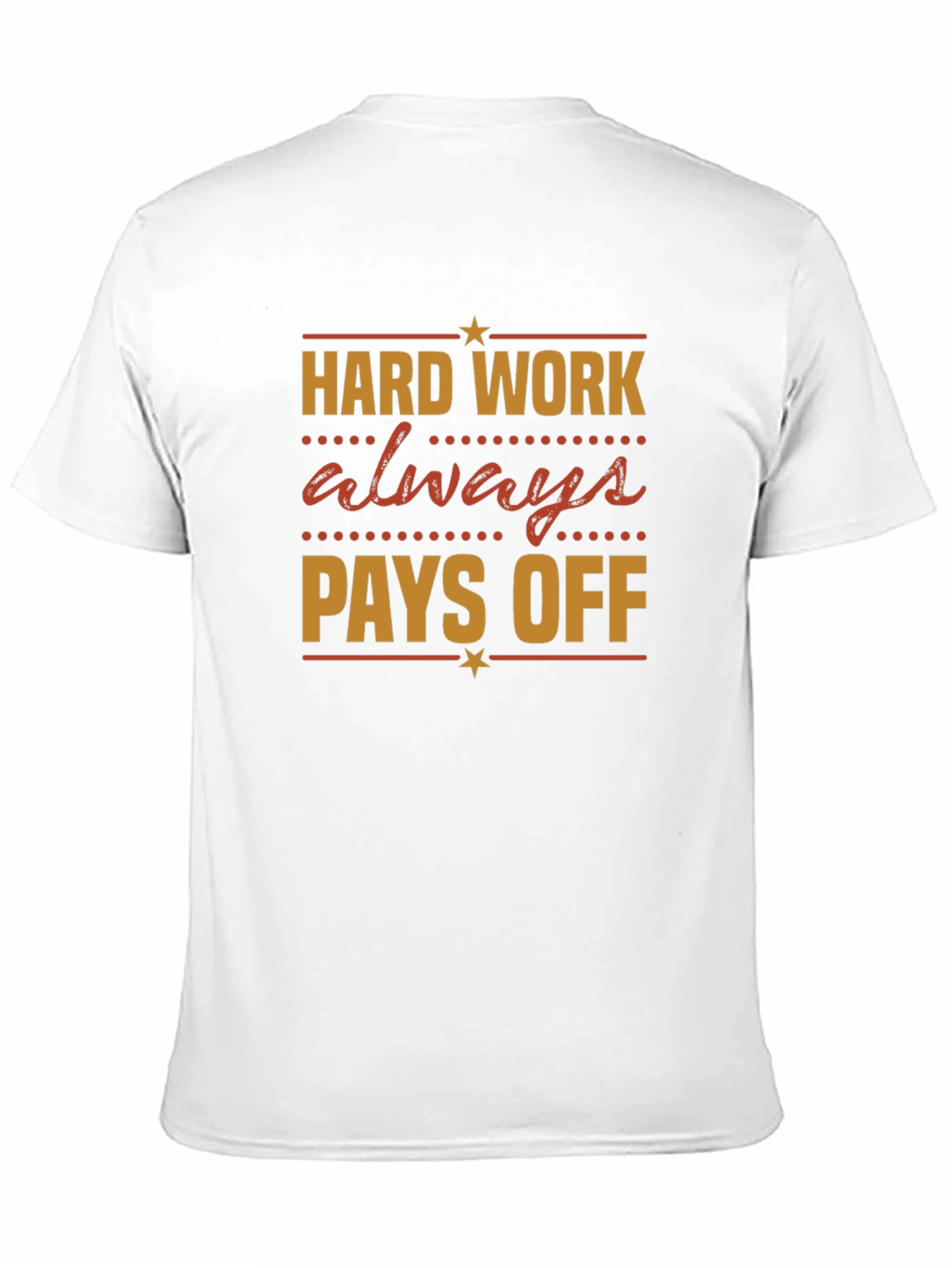 Black Hard Work Pays Off Graphic Tee view 11