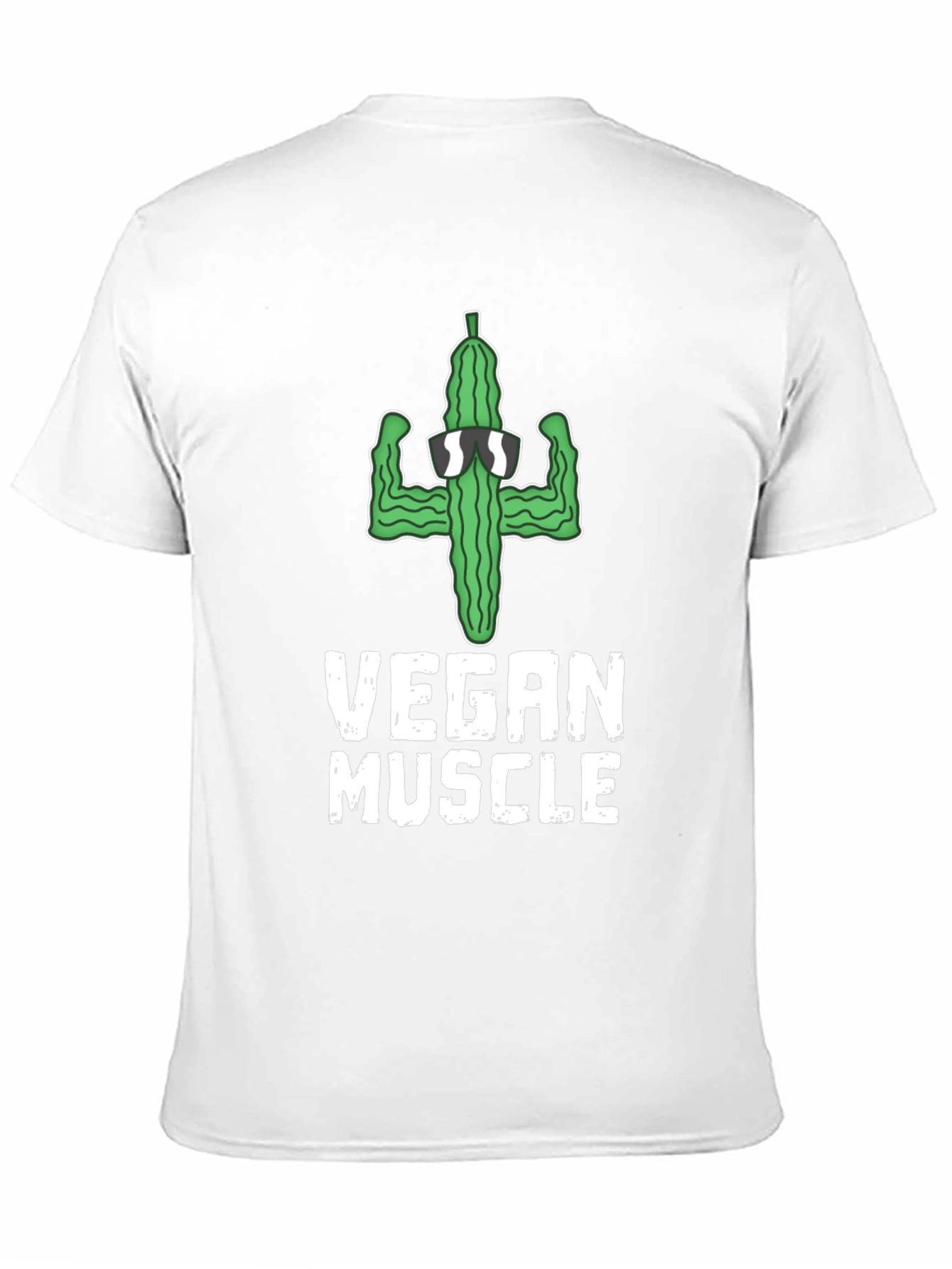 Black Vegan Muscle T-Shirt: Cucumber Gym Humor view 11