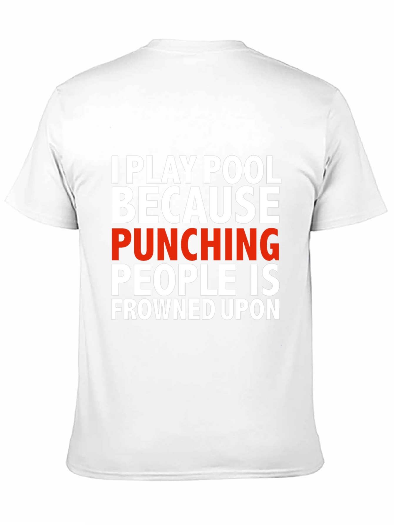 Black Funny Pool Player T-Shirt - Punching People view 11