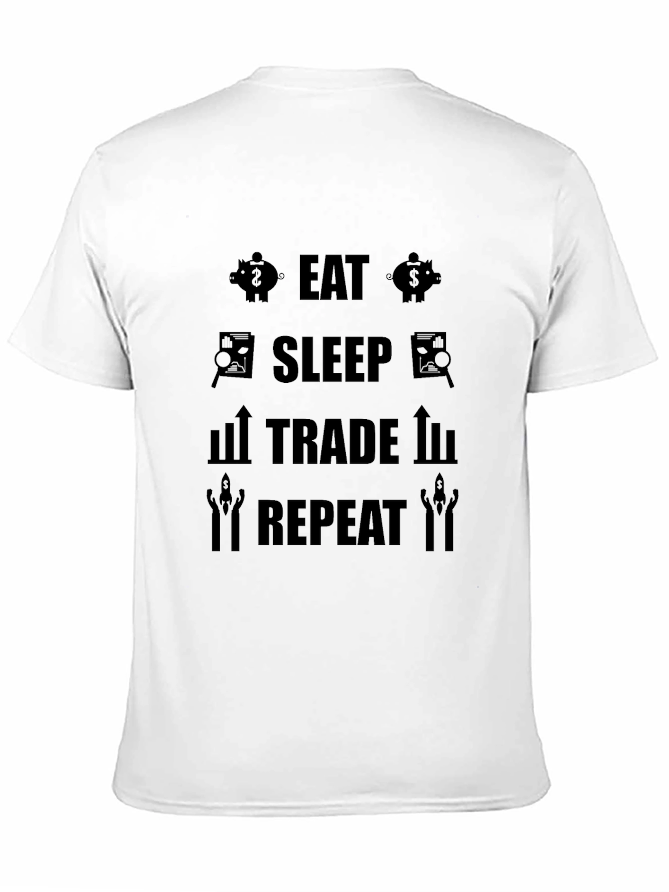 Black Eat Sleep Trade Repeat Graphic T-Shirt view 11