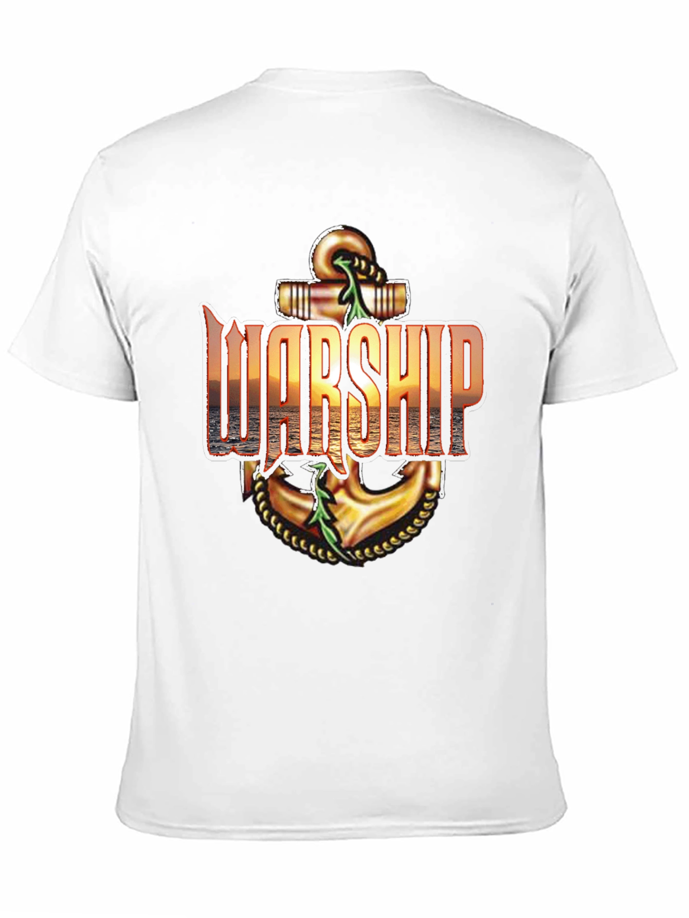 Black Warship Anchor Graphic Tee - Black Cotton view 11