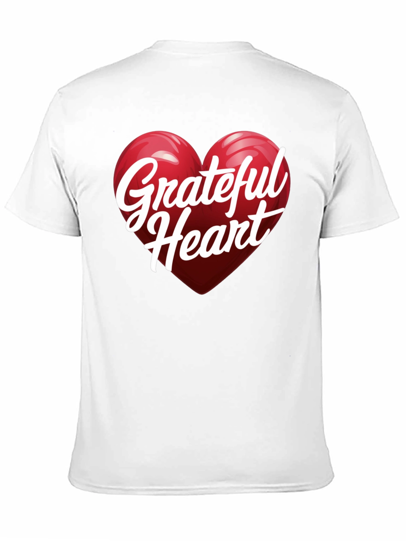 Black Grateful Heart Graphic T-Shirt - Stylish Unisex Top view 11