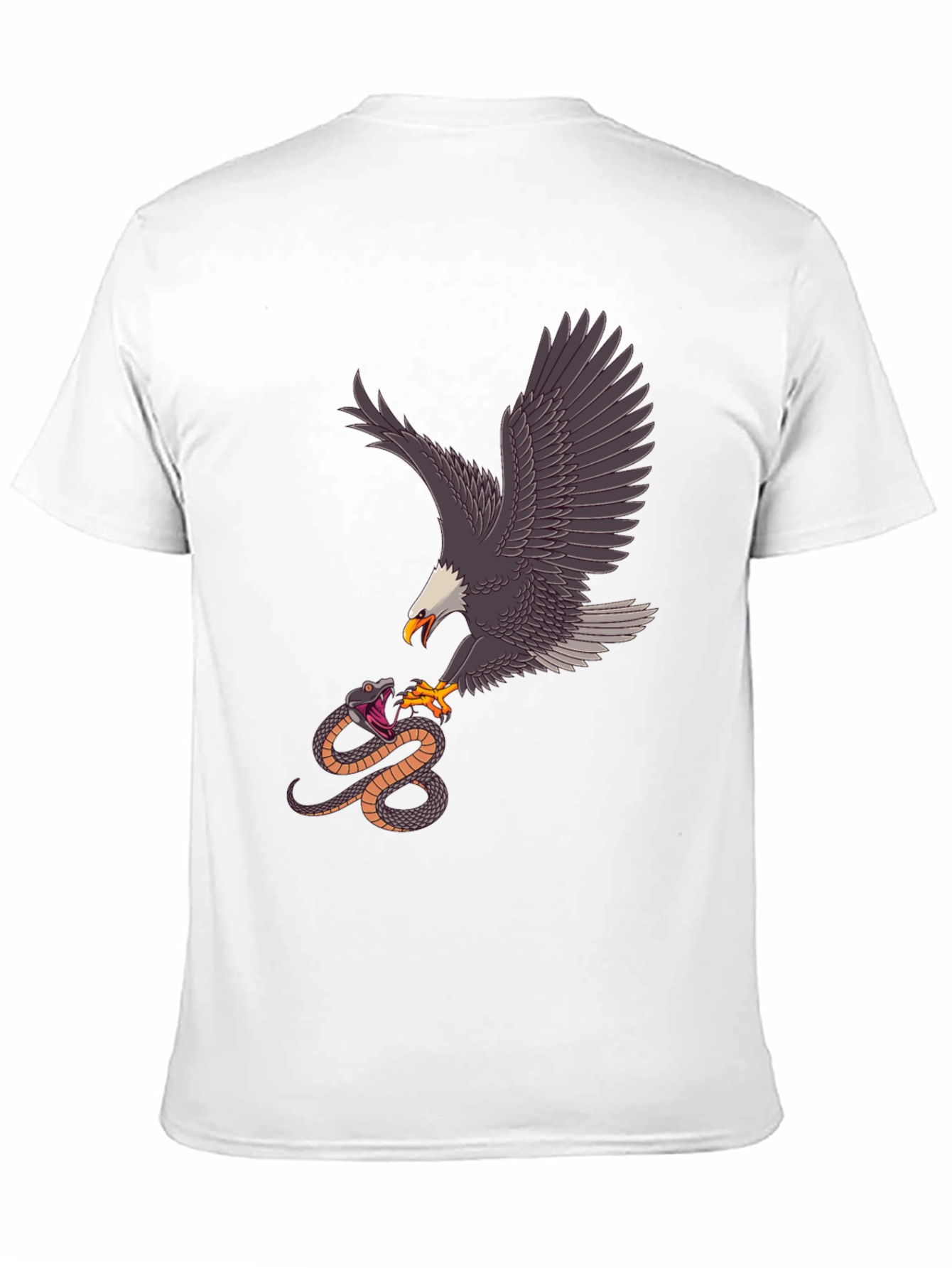 Black Eagle vs Snake Graphic Tee - Black view 11