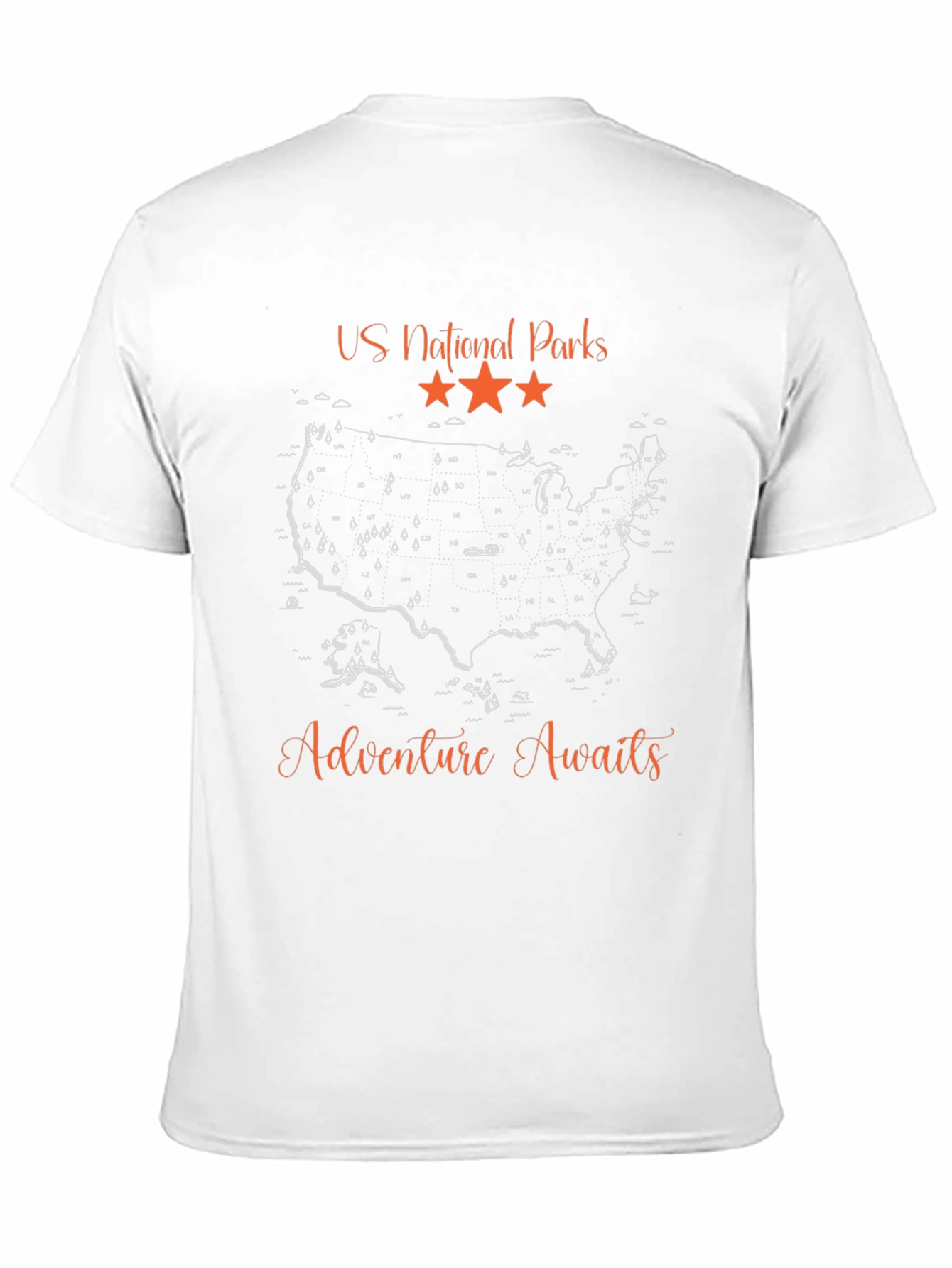Black US National Parks Adventure T-Shirt view 11