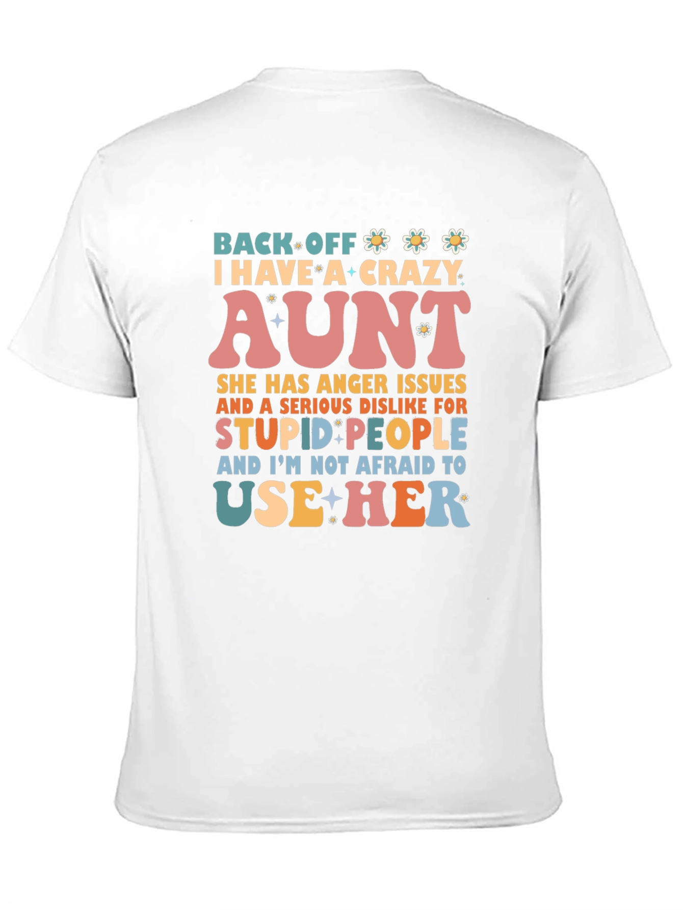 Black Crazy Aunt T-Shirt - Novelty Graphic Tee view 11