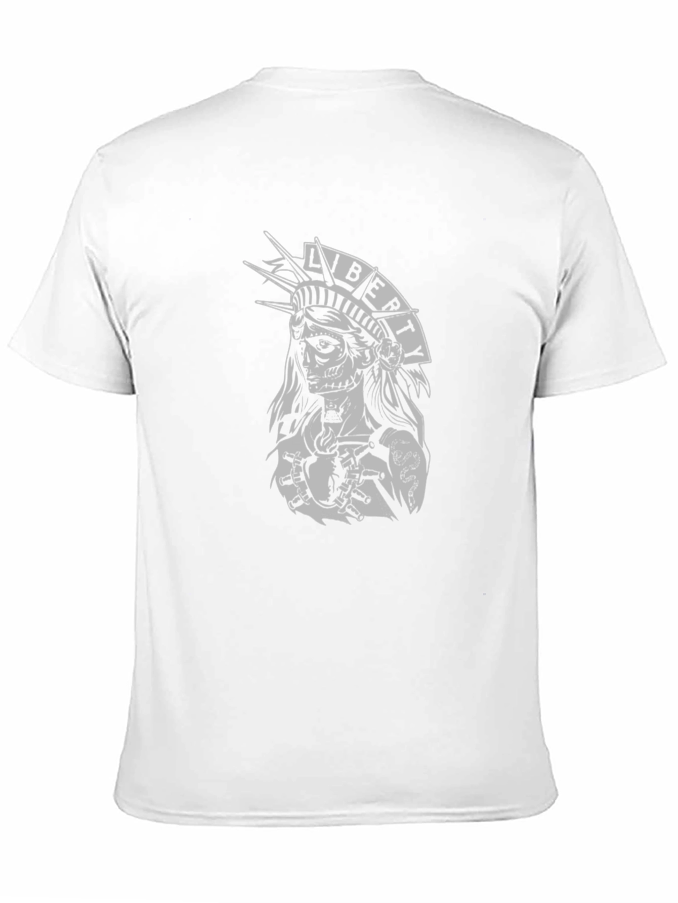 Black Liberty Skull Graphic Tee - Black view 11