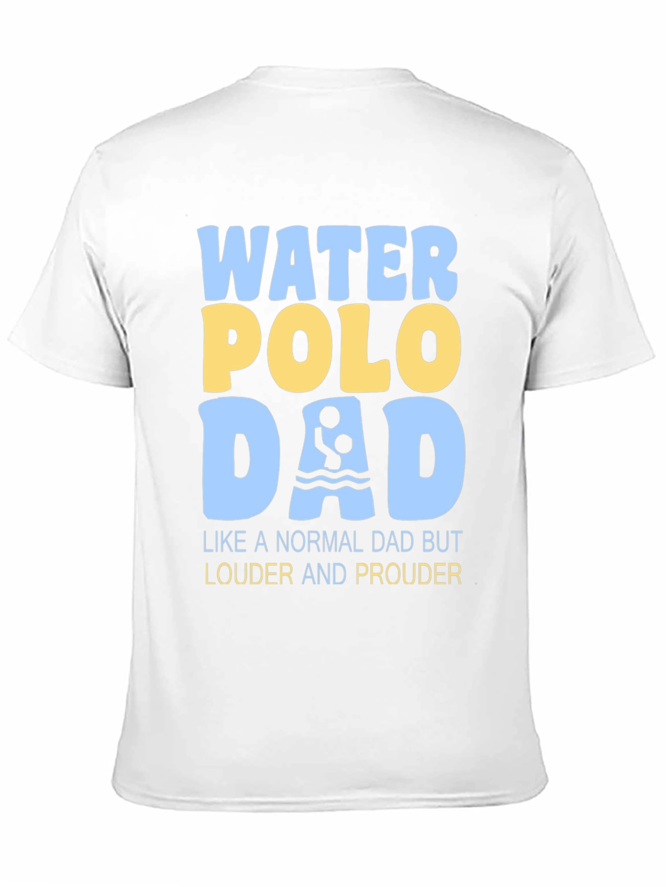 Black Water Polo Dad T-Shirt - Louder and Prouder view 11