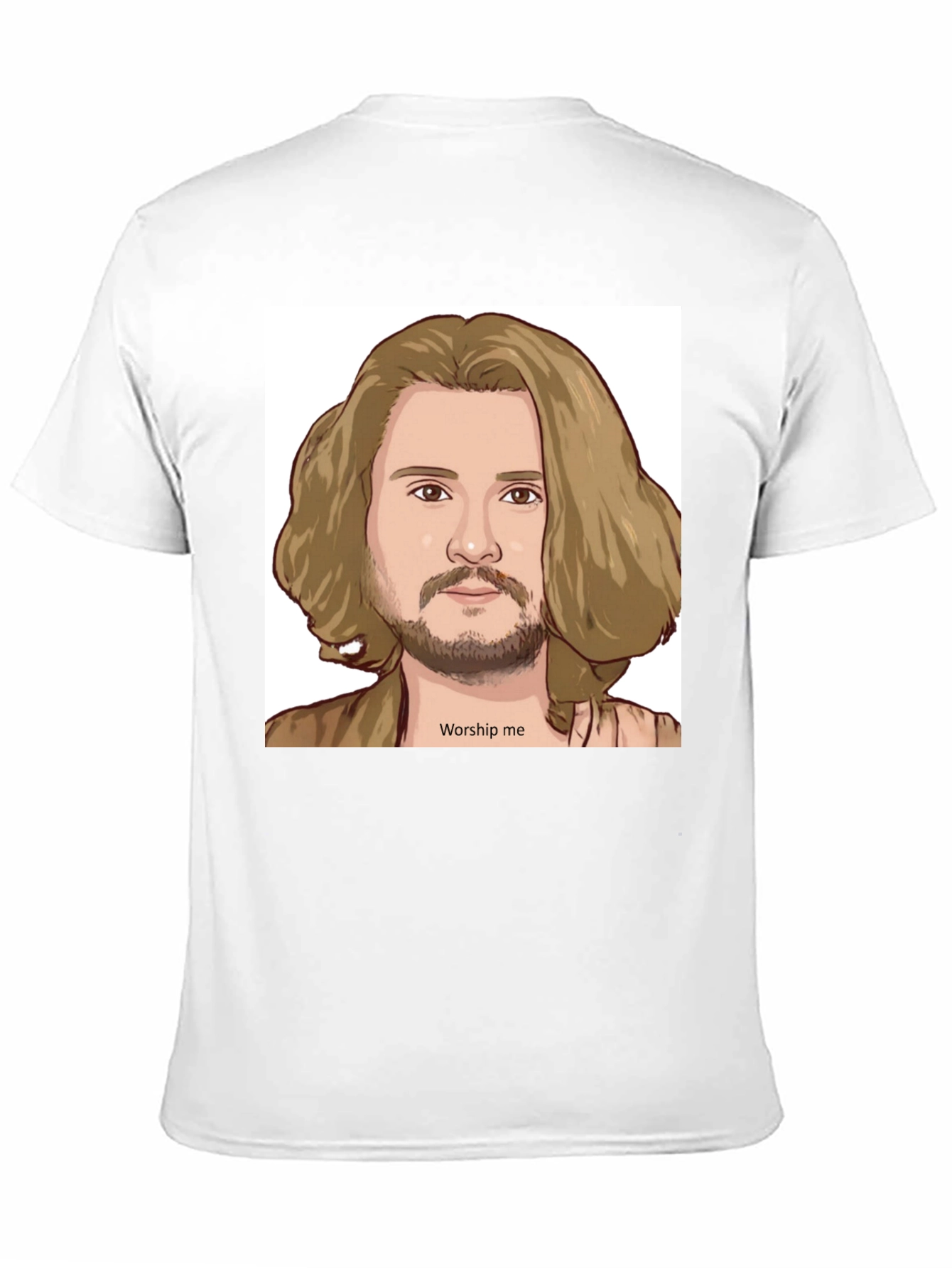 Black Worship Me Cartoon Graphic Tee view 11