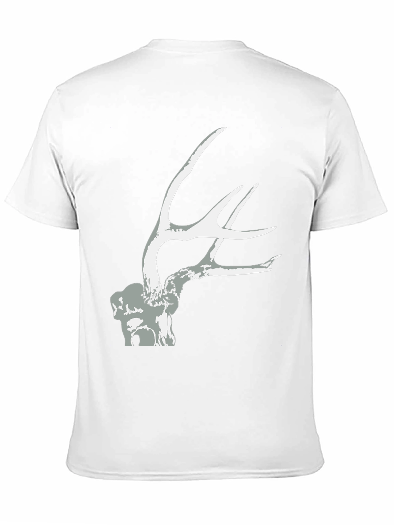 Black Antler Graphic Tee - Black Cotton Casual view 11