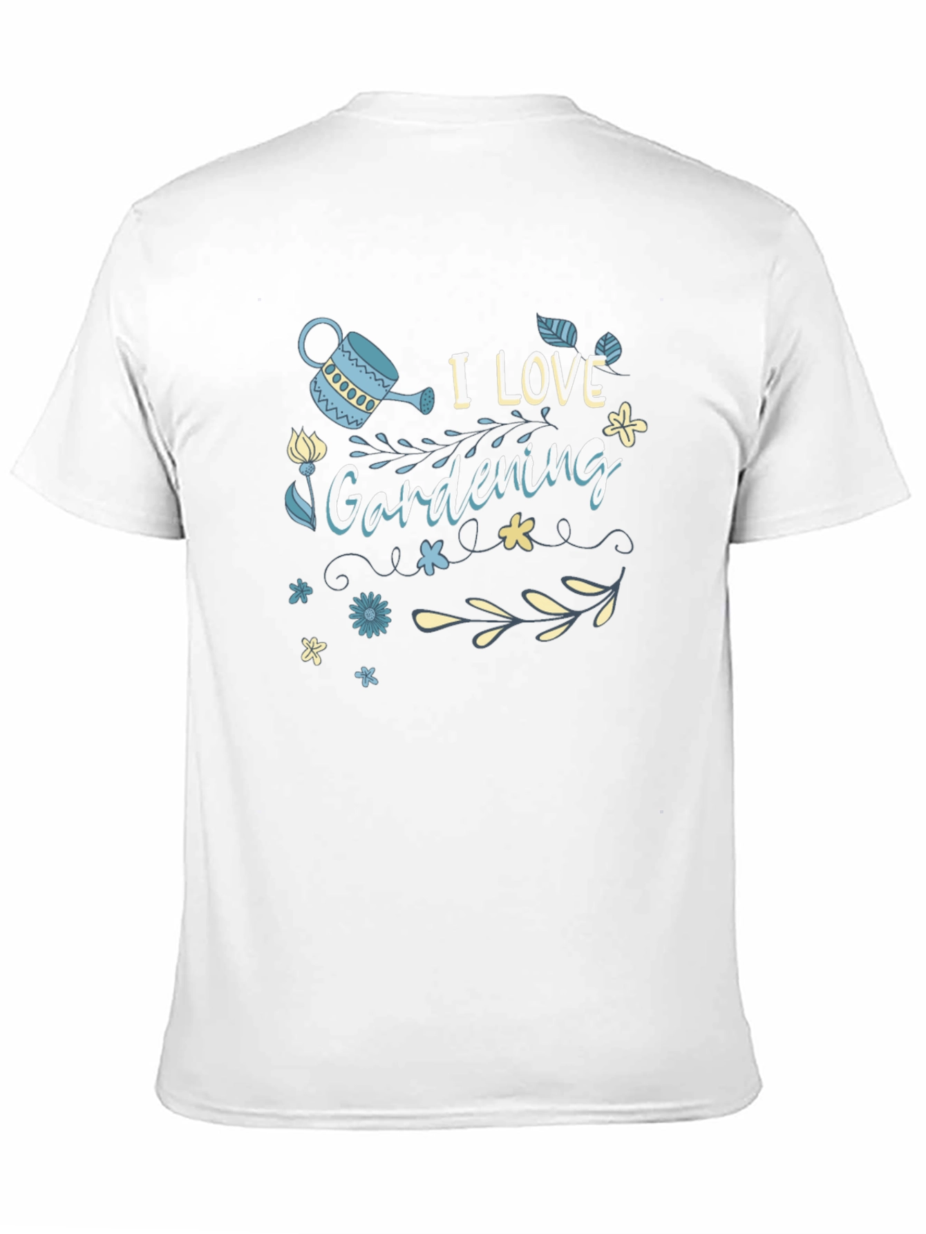 Black I Love Gardening Black T-Shirt view 11