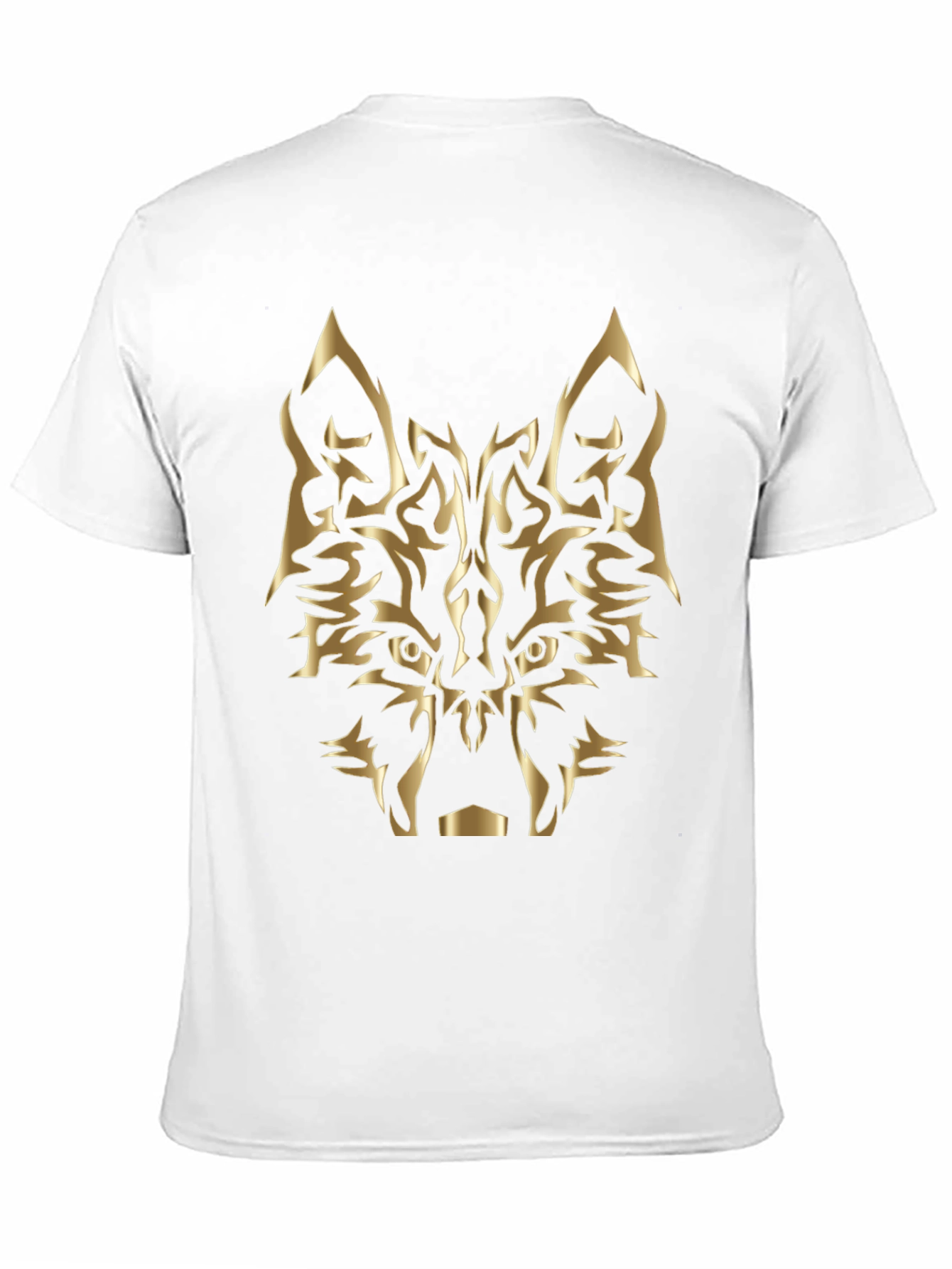 Black Tribal Wolf Graphic Tee - Black view 11