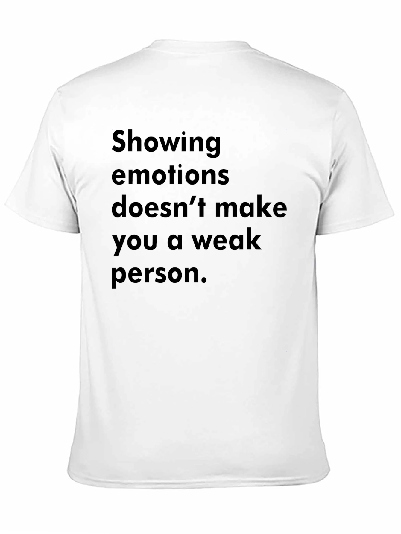 Black Emotional Strength Tee -  Black Crew Neck T-Shirt view 11