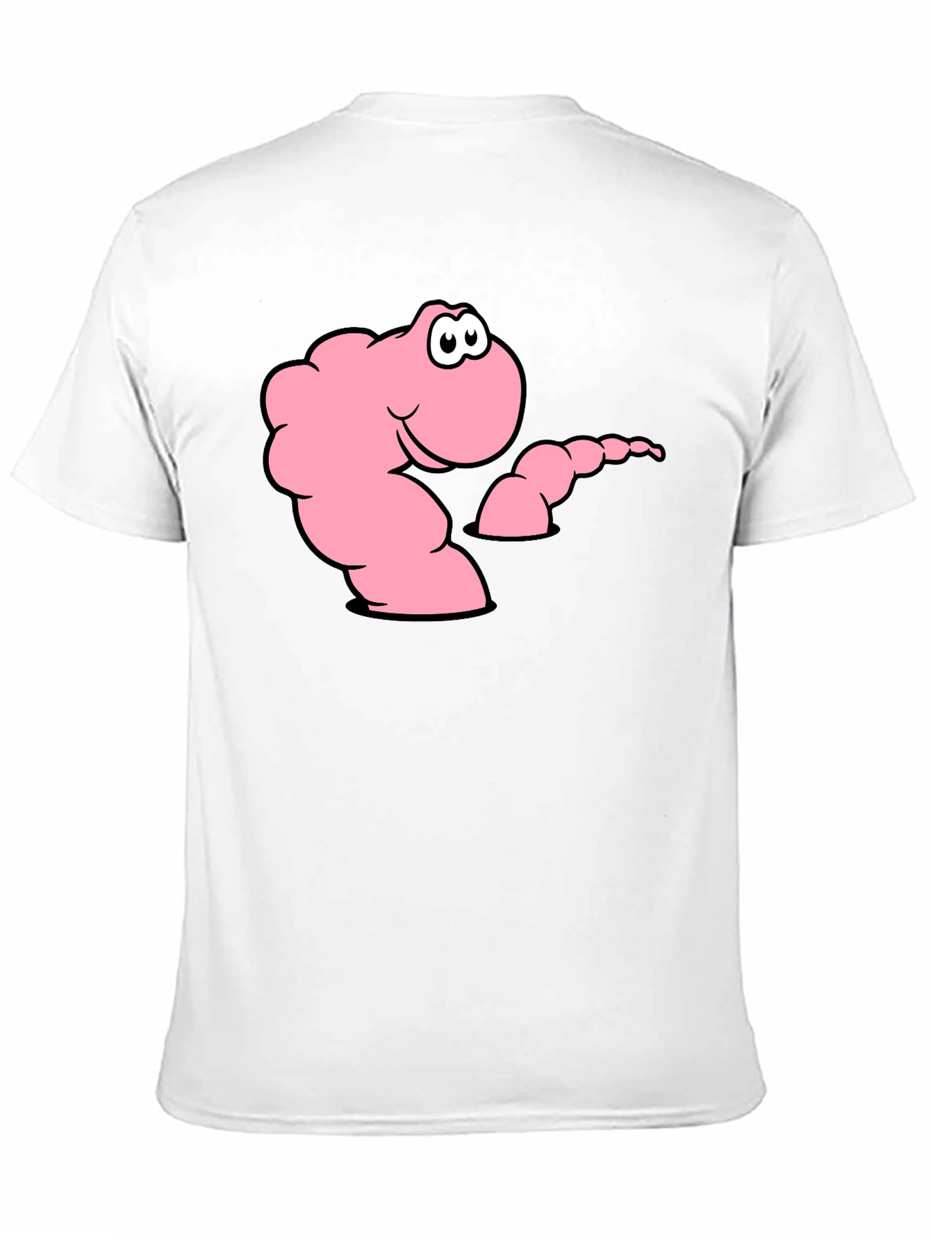 Black Cartoon Worm Black T-Shirt view 11