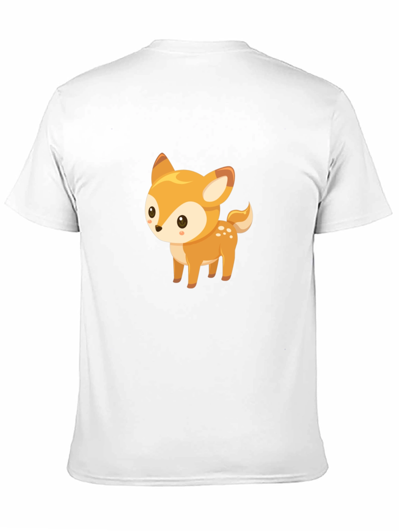 Black Cute Deer Graphic Tee - Black Cotton Blend view 11