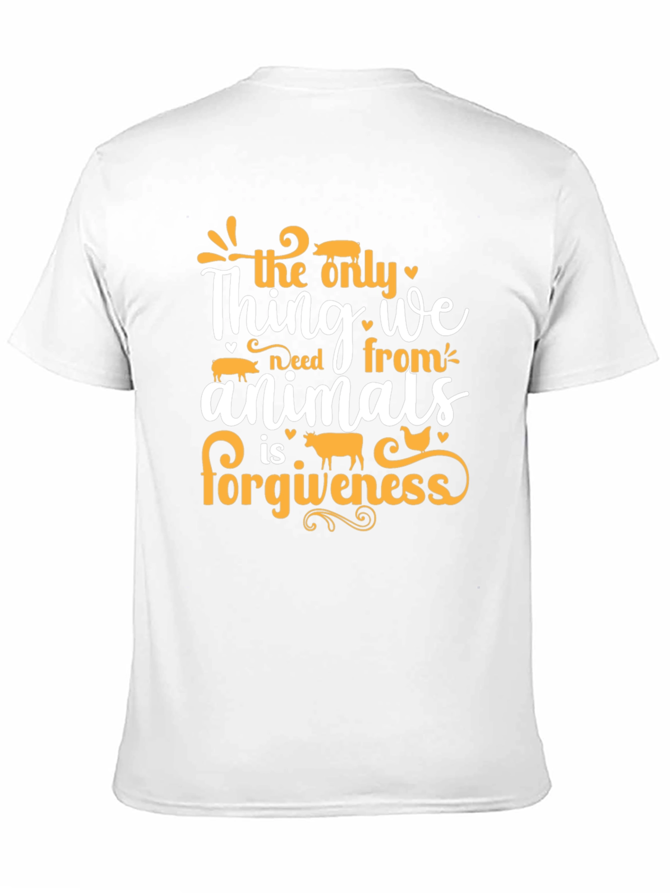 Black Vegan Animal Forgiveness T-Shirt - Unisex view 11
