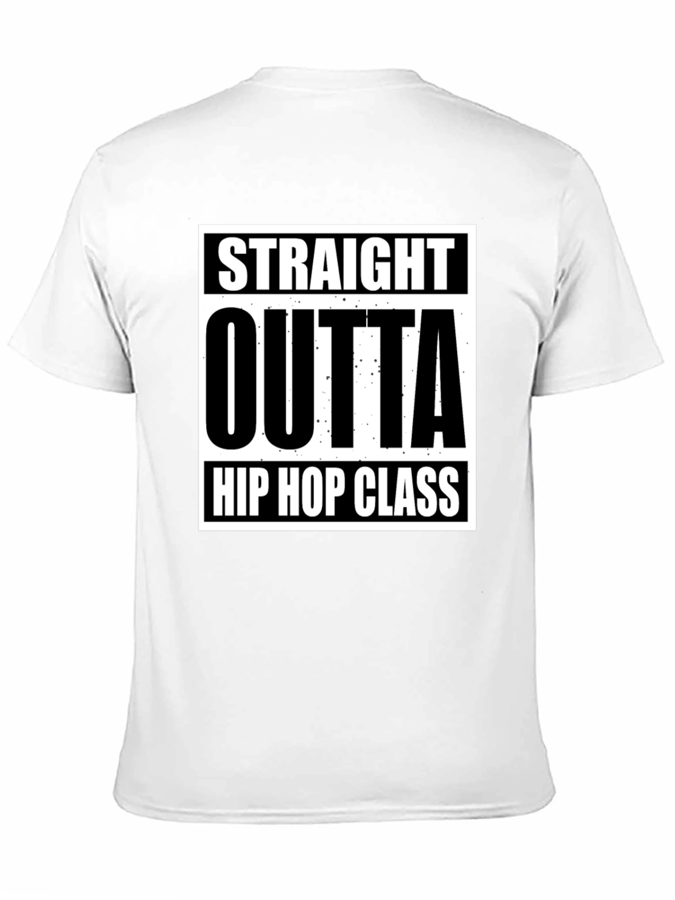 Black Straight Outta Hip Hop Class Black T-Shirt view 11
