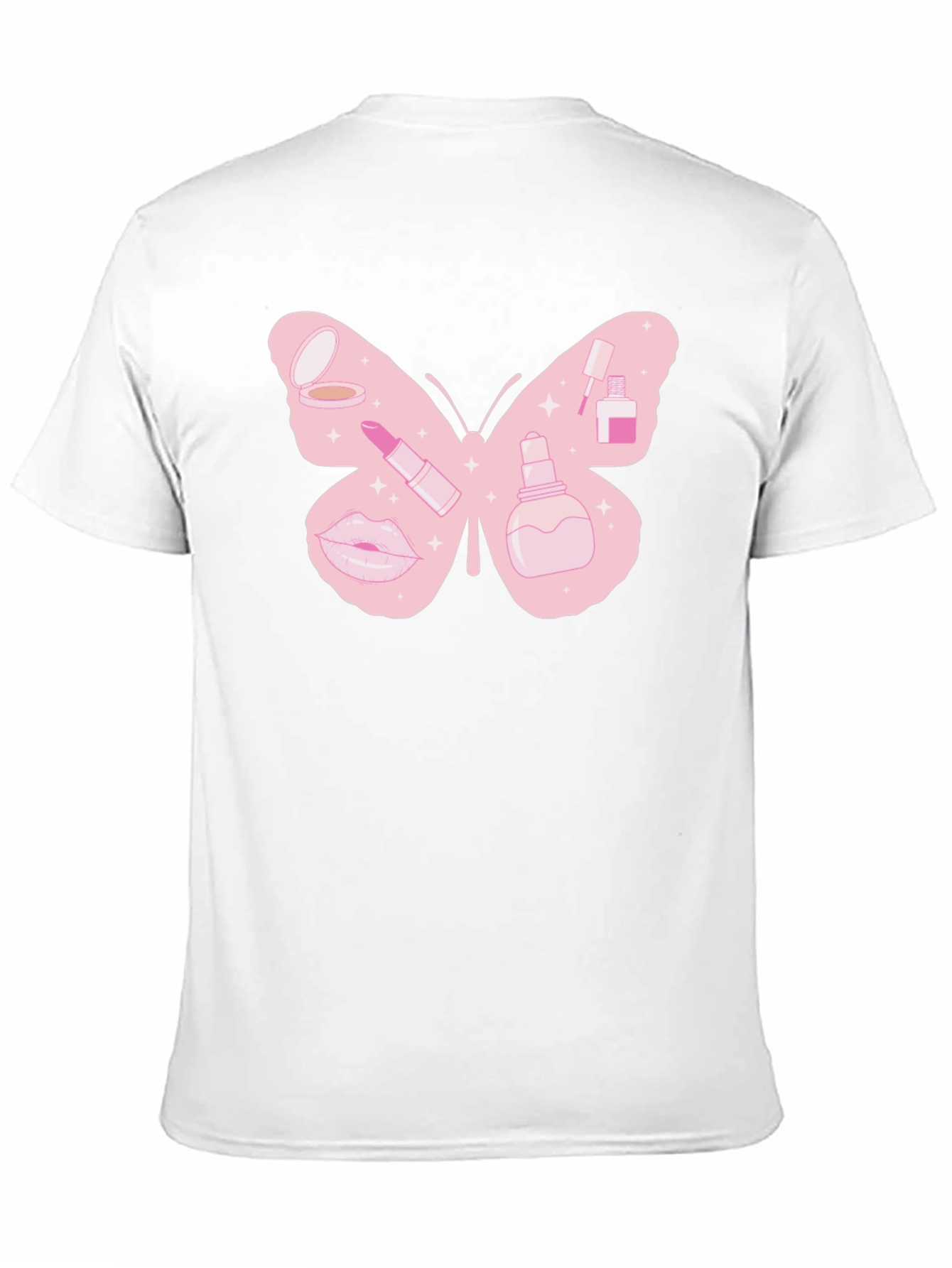 Black Makeup Butterfly Graphic T-Shirt view 11