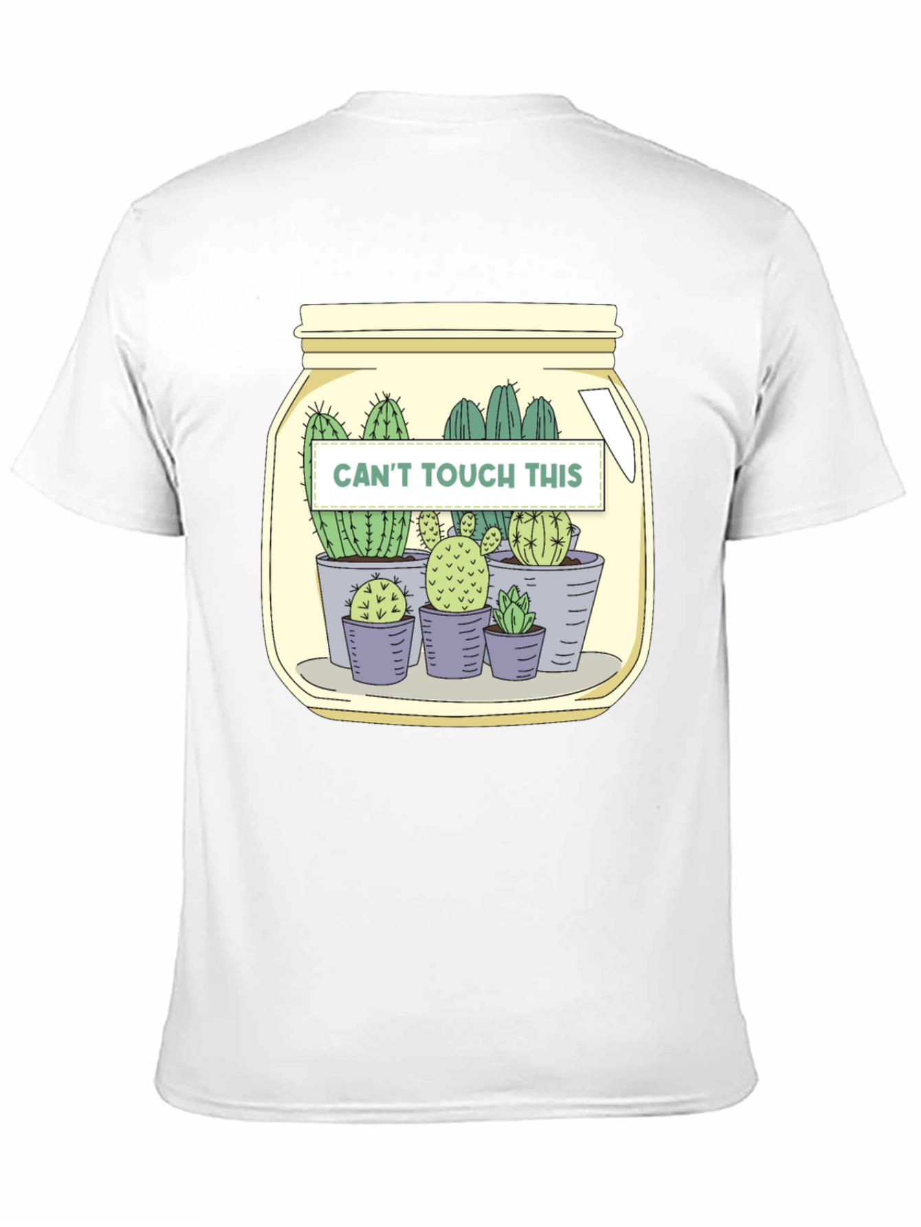 Black Cactus Crew T-Shirt - "Can't Touch This" Graphic Tee view 11