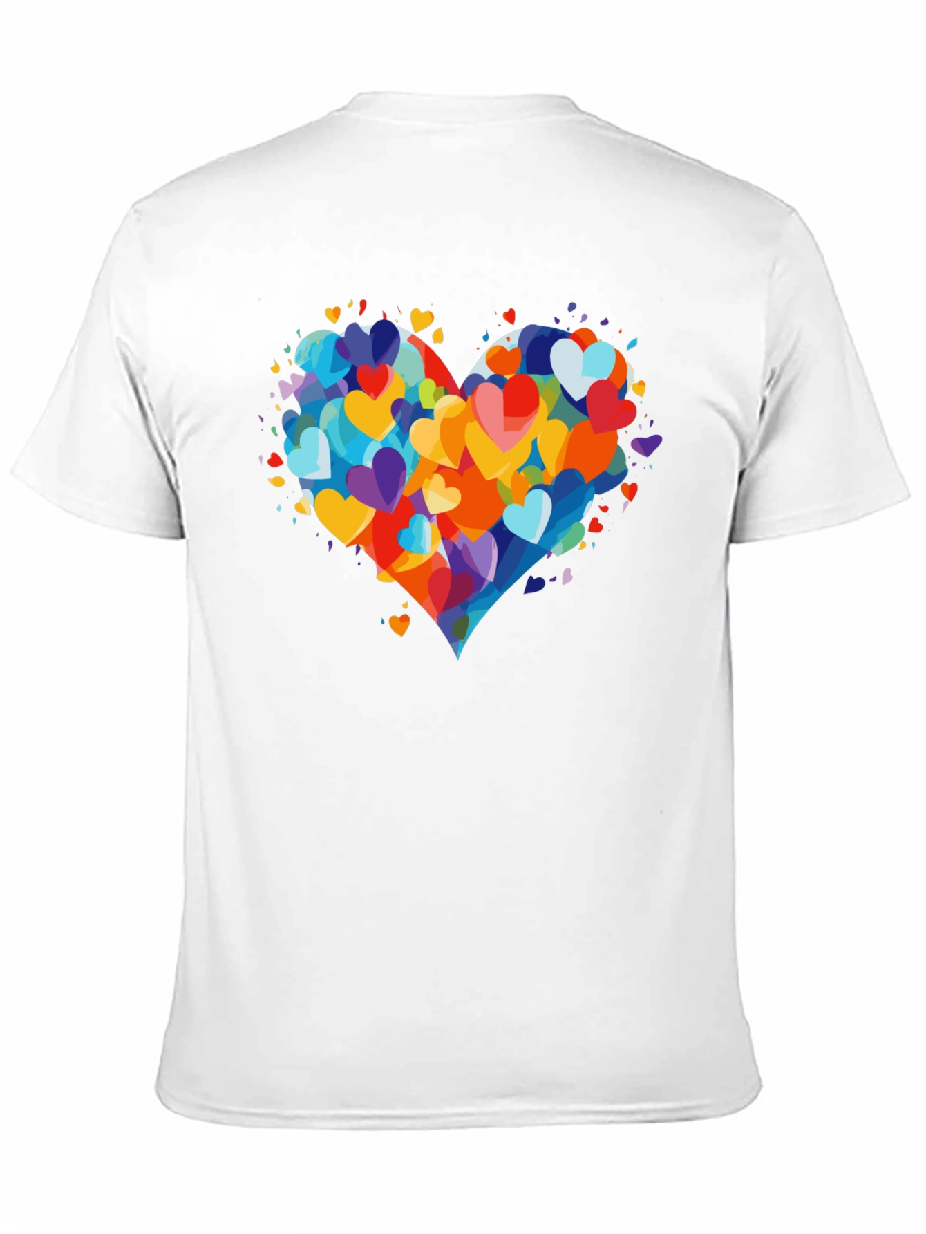 Black Heart Burst T-Shirt - Colorful Love Design view 11