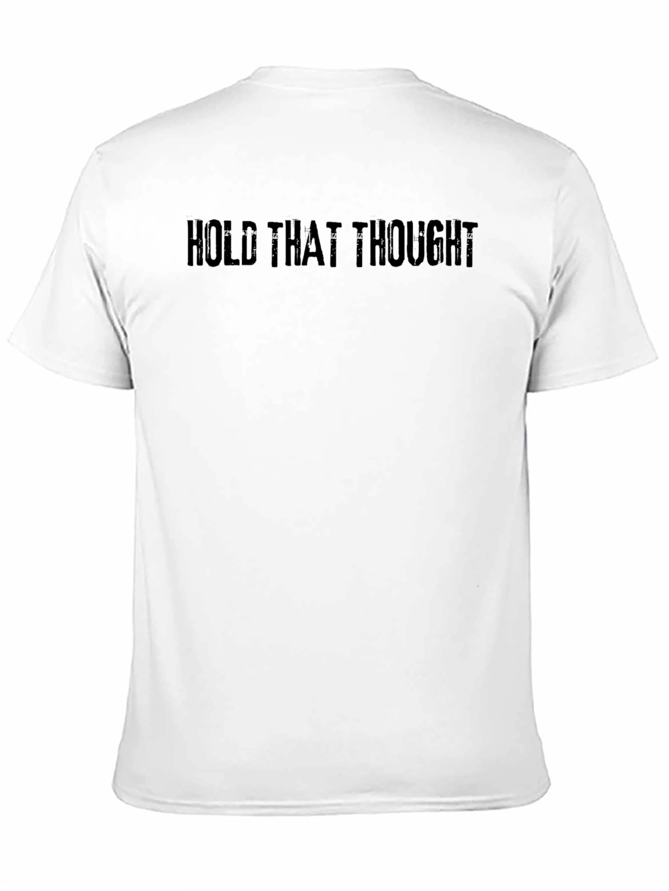Black Hold That Thought Black Graphic Tee - Men's Crew Neck view 11