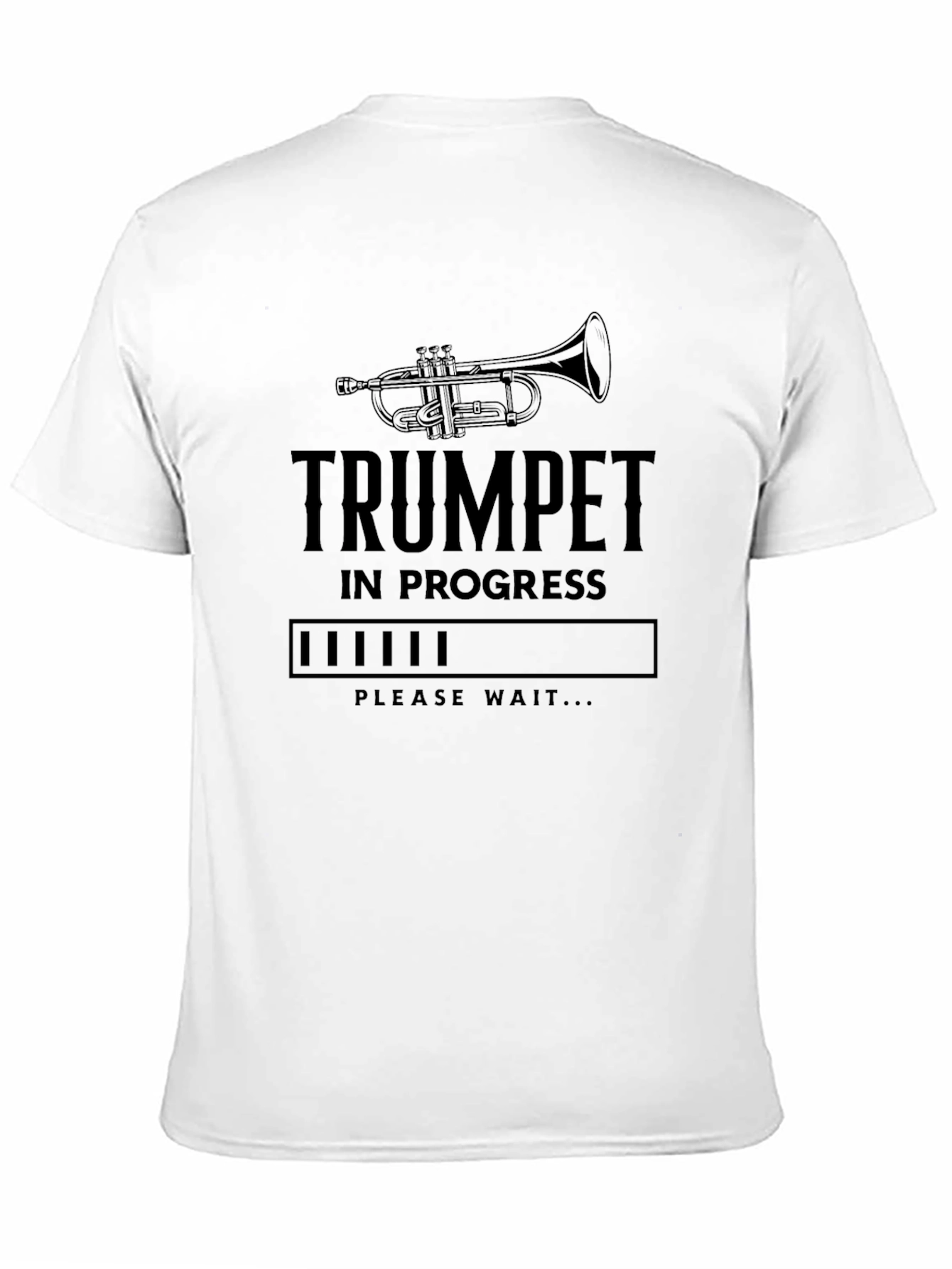 Black Trumpet in Progress T-Shirt - Musician Humor Tee view 11
