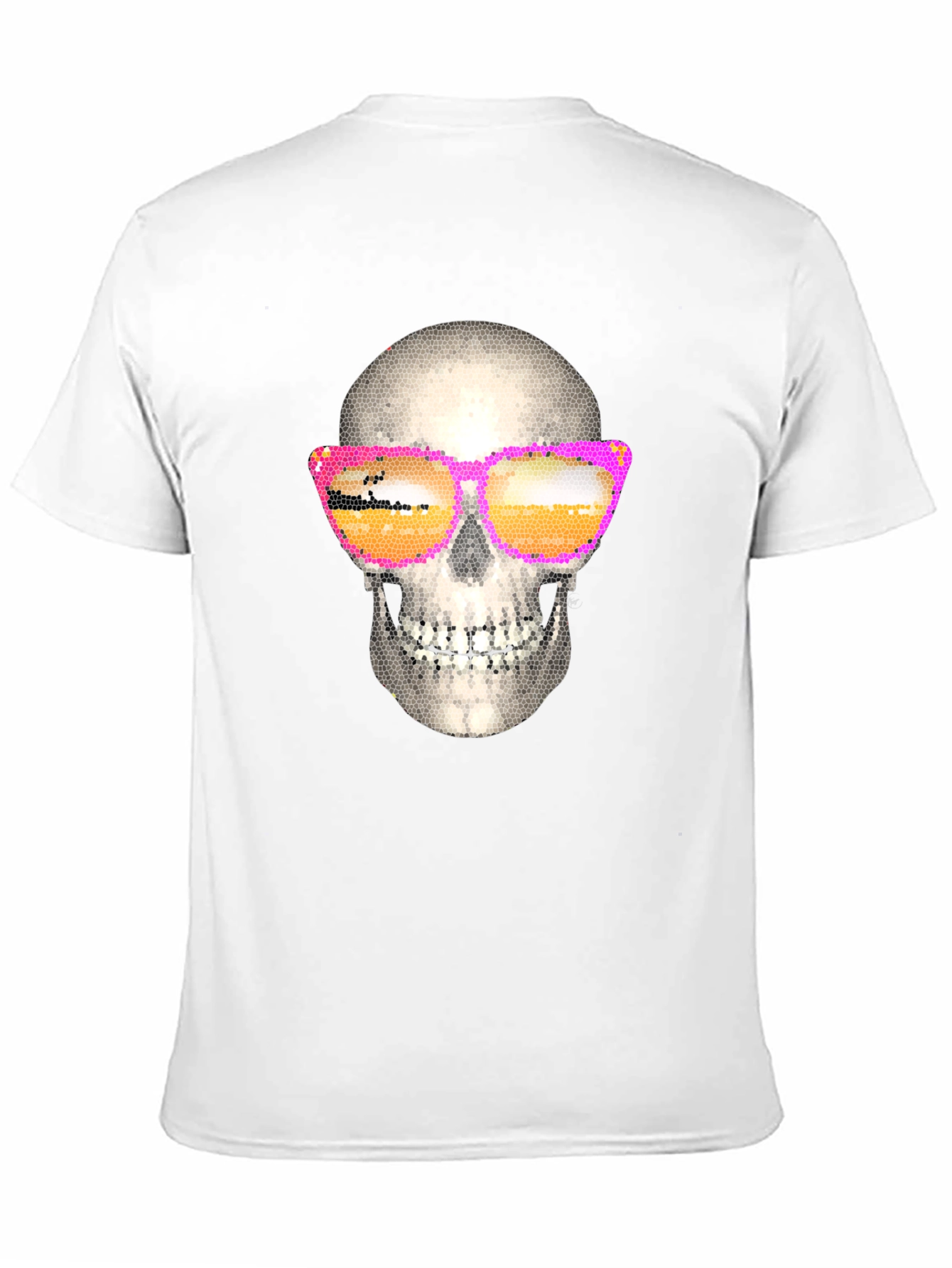 Black Skull in Sunglasses Graphic T-Shirt view 11