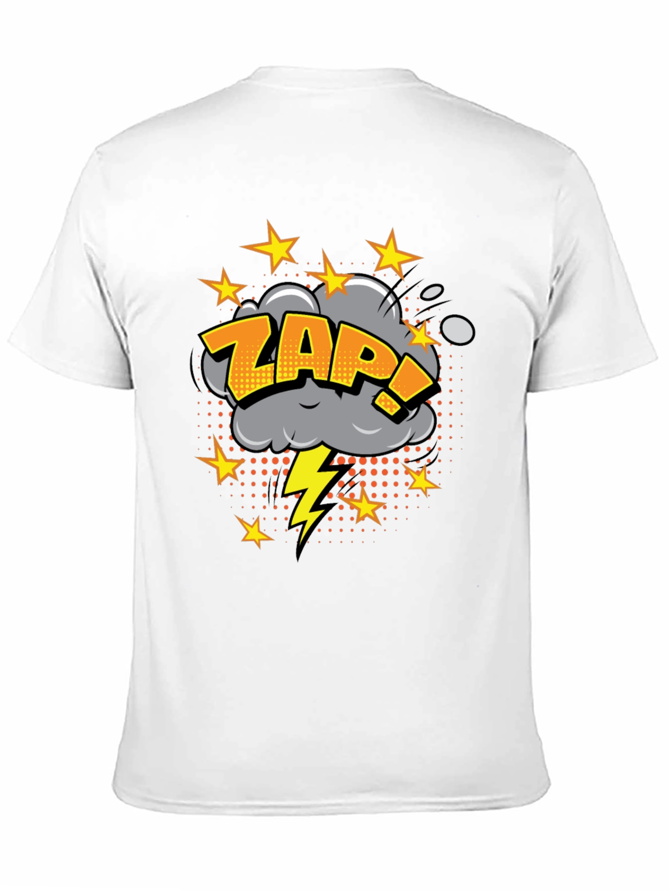 Black Zap! Graphic Print Black T-Shirt view 11