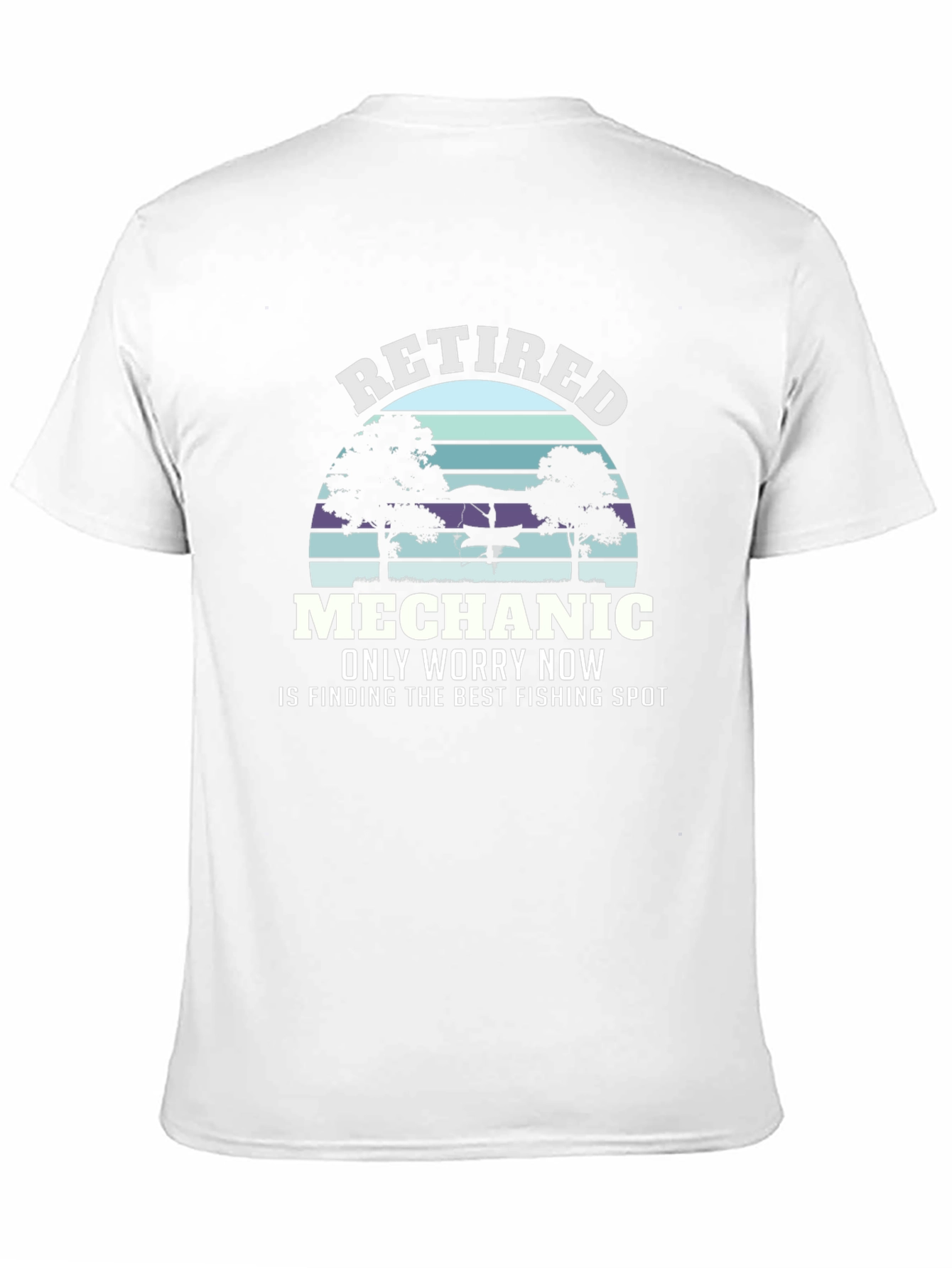 Black Retired Mechanic Fishing T-Shirt - Funny Retirement Gift view 11