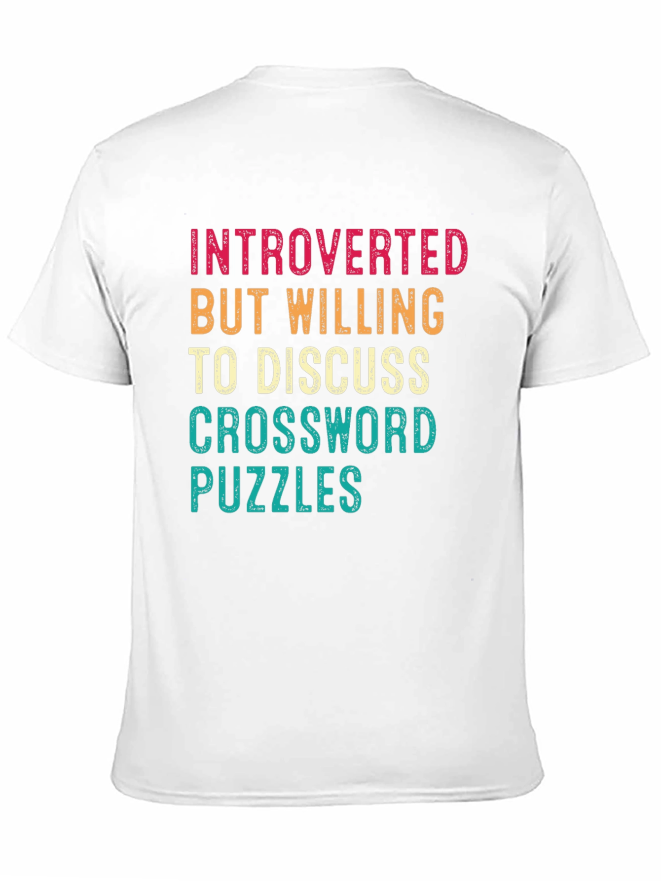 Black Introverted Crossword Puzzles Graphic Tee view 11