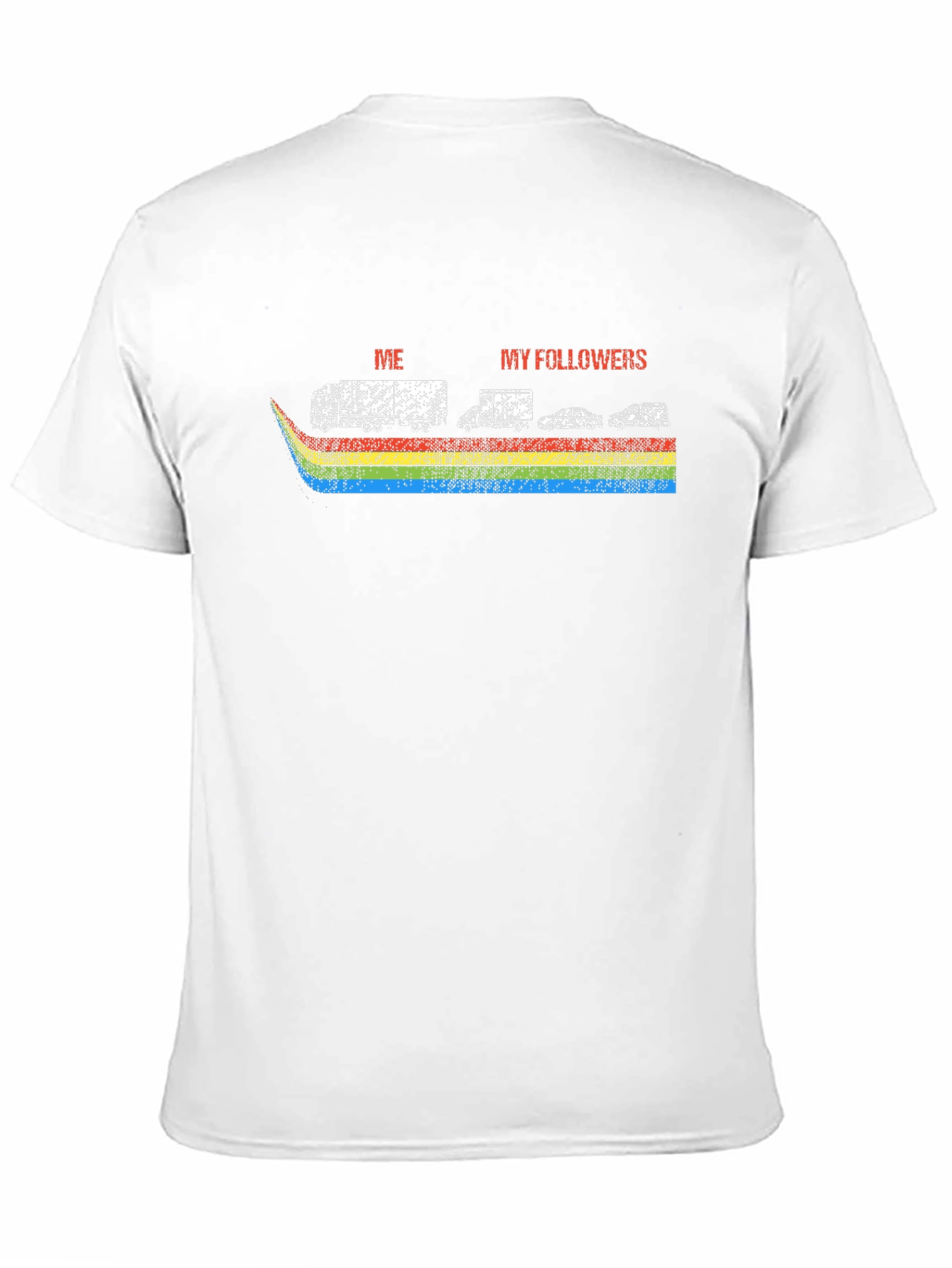 Black Me vs My Followers Rainbow T-Shirt view 11