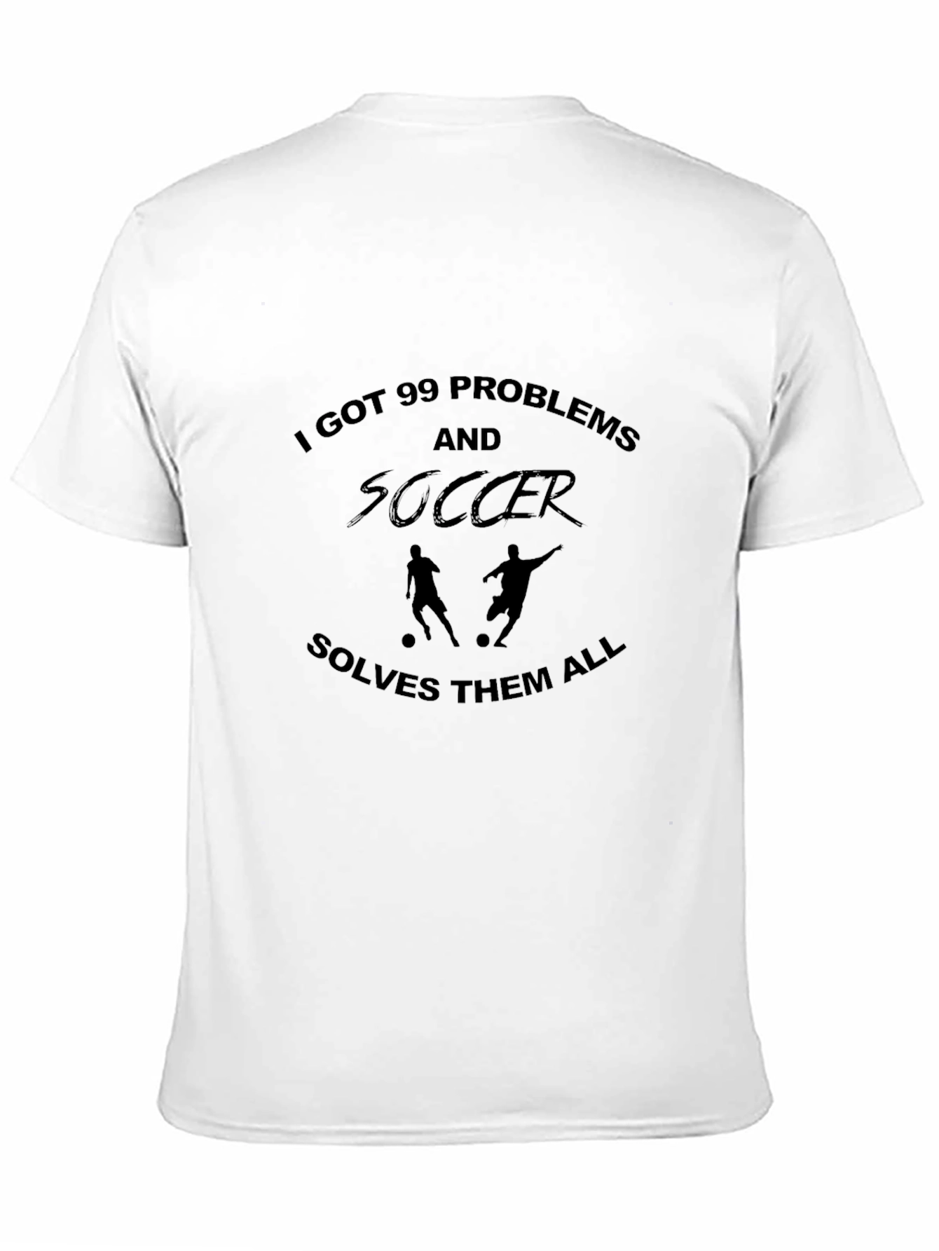 Black Soccer Solves All Problems T-Shirt view 11