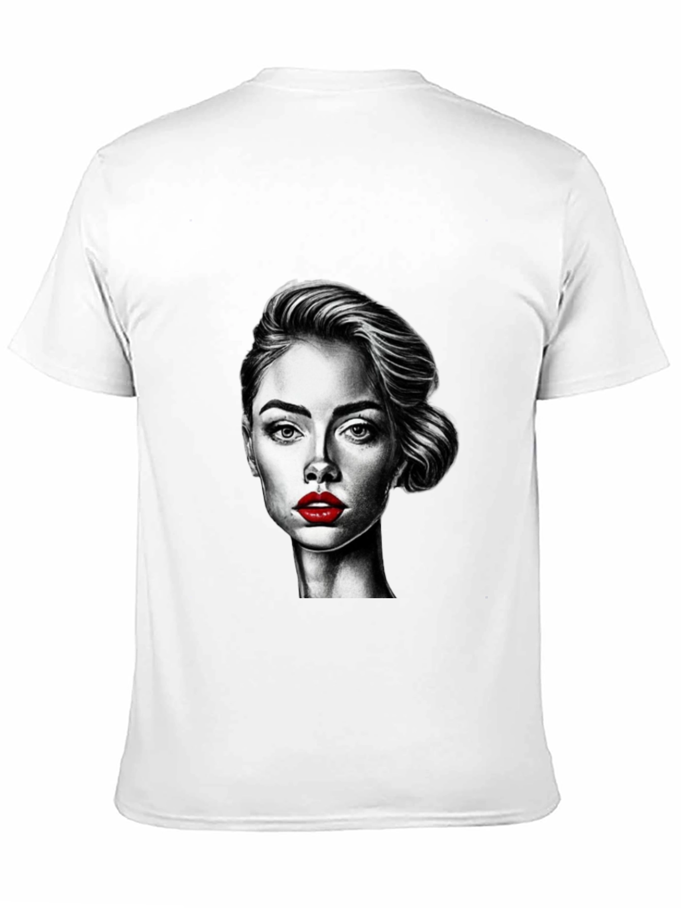 Woman Portrait Graphic Tee - Stylish Black T-Shirt - 11