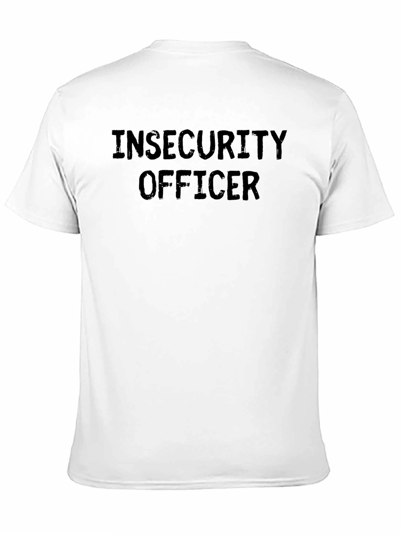 Black Insecurity Officer Novelty Graphic T-Shirt view 11