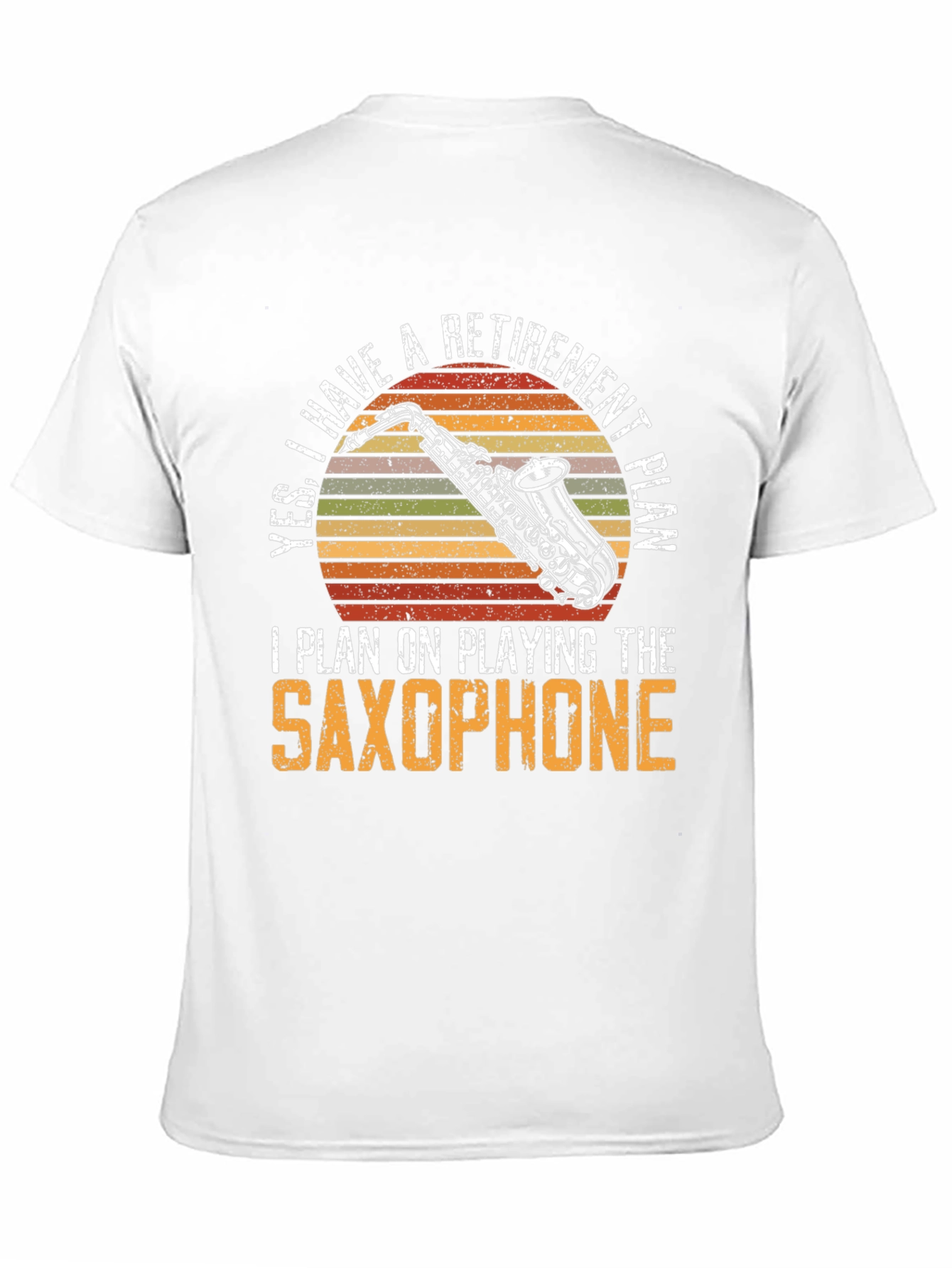 Black Retirement Saxophone T-Shirt - Musician Gift Tee view 11