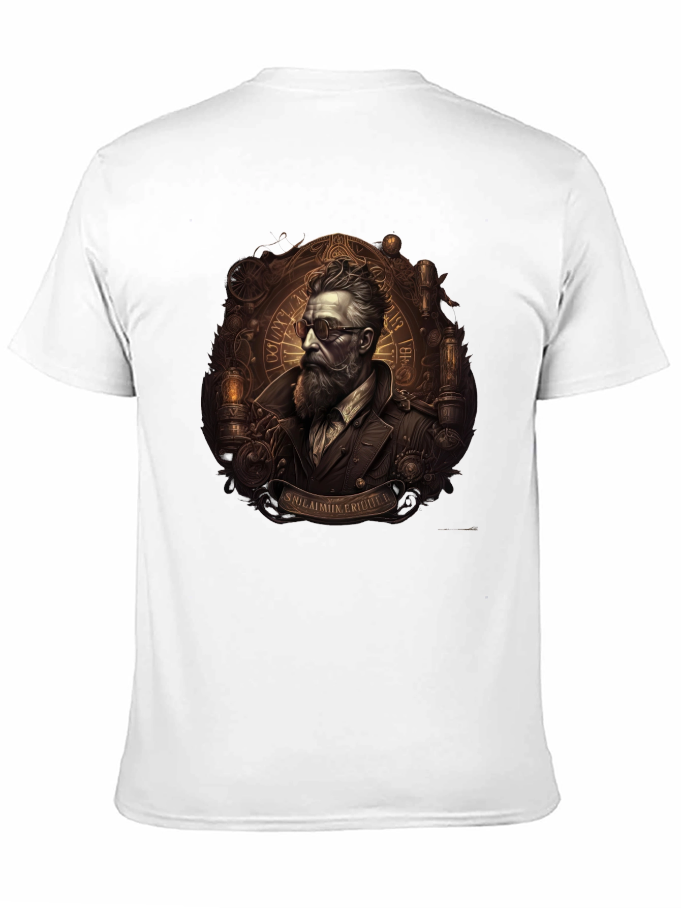 Black Steampunk Gentleman Graphic Tee - Unique Design view 11