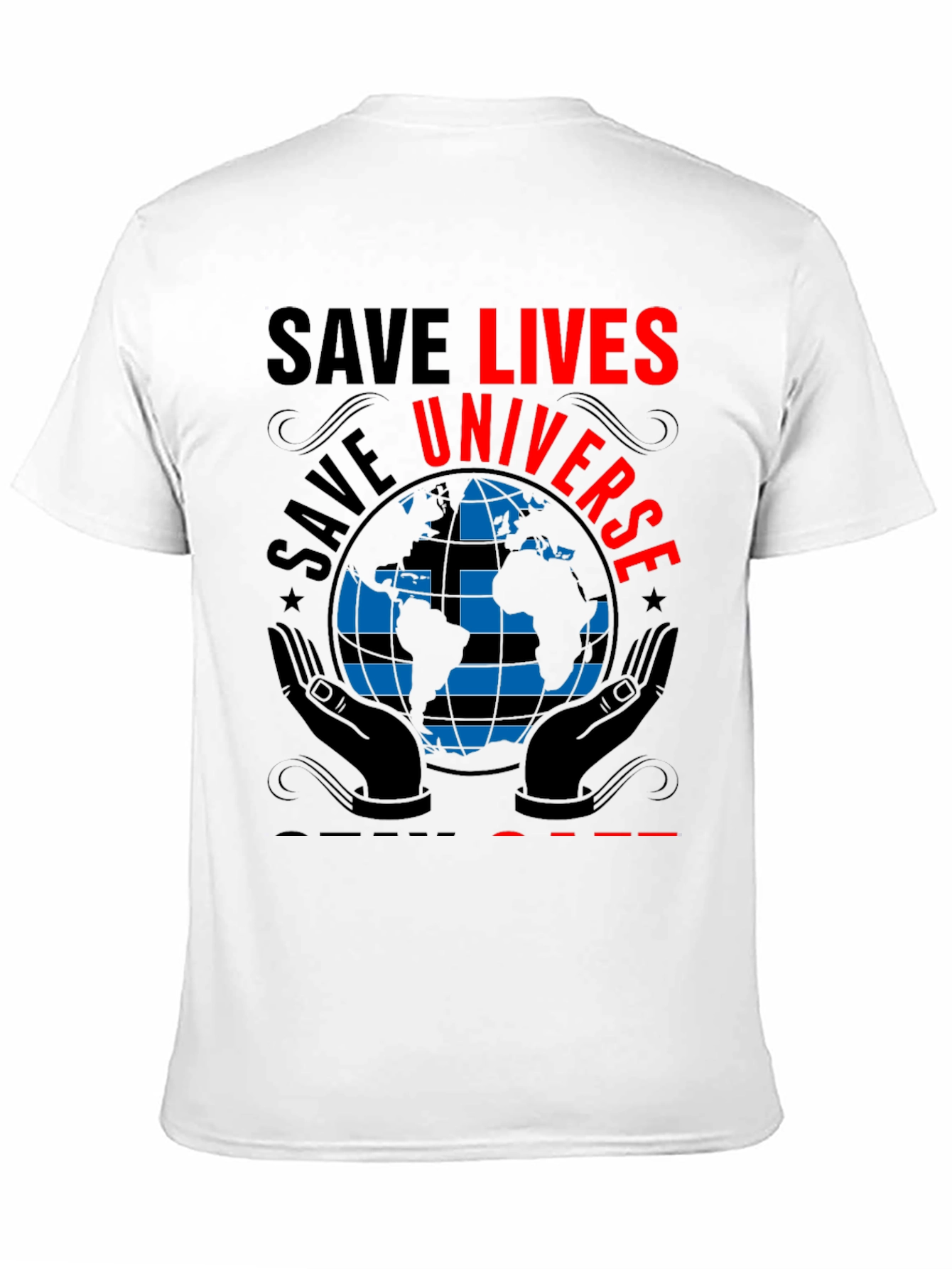 Black Save Lives Save Universe Graphic T-Shirt view 11