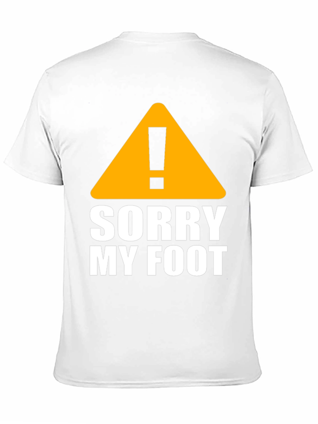 Black Funny Sorry My Foot Graphic Novelty T-Shirt view 11