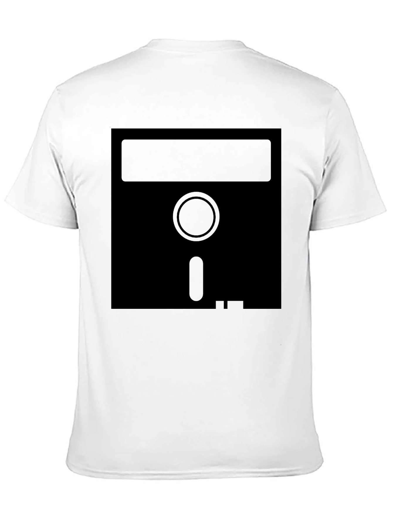 Black Retro Floppy Disk T-Shirt - Vintage Tech Style view 11