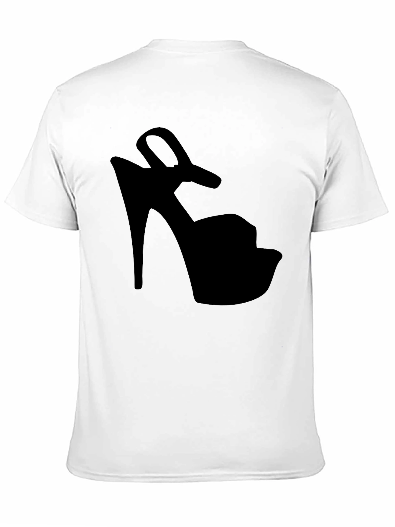 Black High Heel Graphic Black T-Shirt view 11